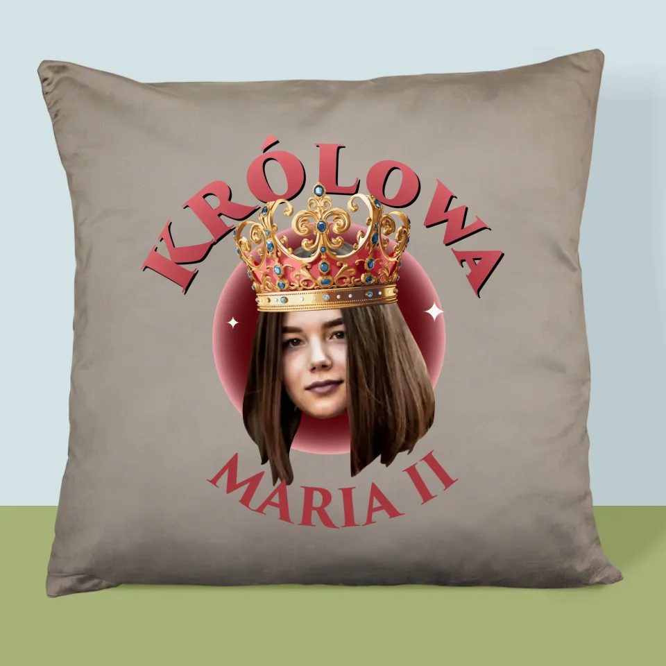 Zdjęcie i Podpis: Królowa - Poduszka z Nadrukiem - Image 3