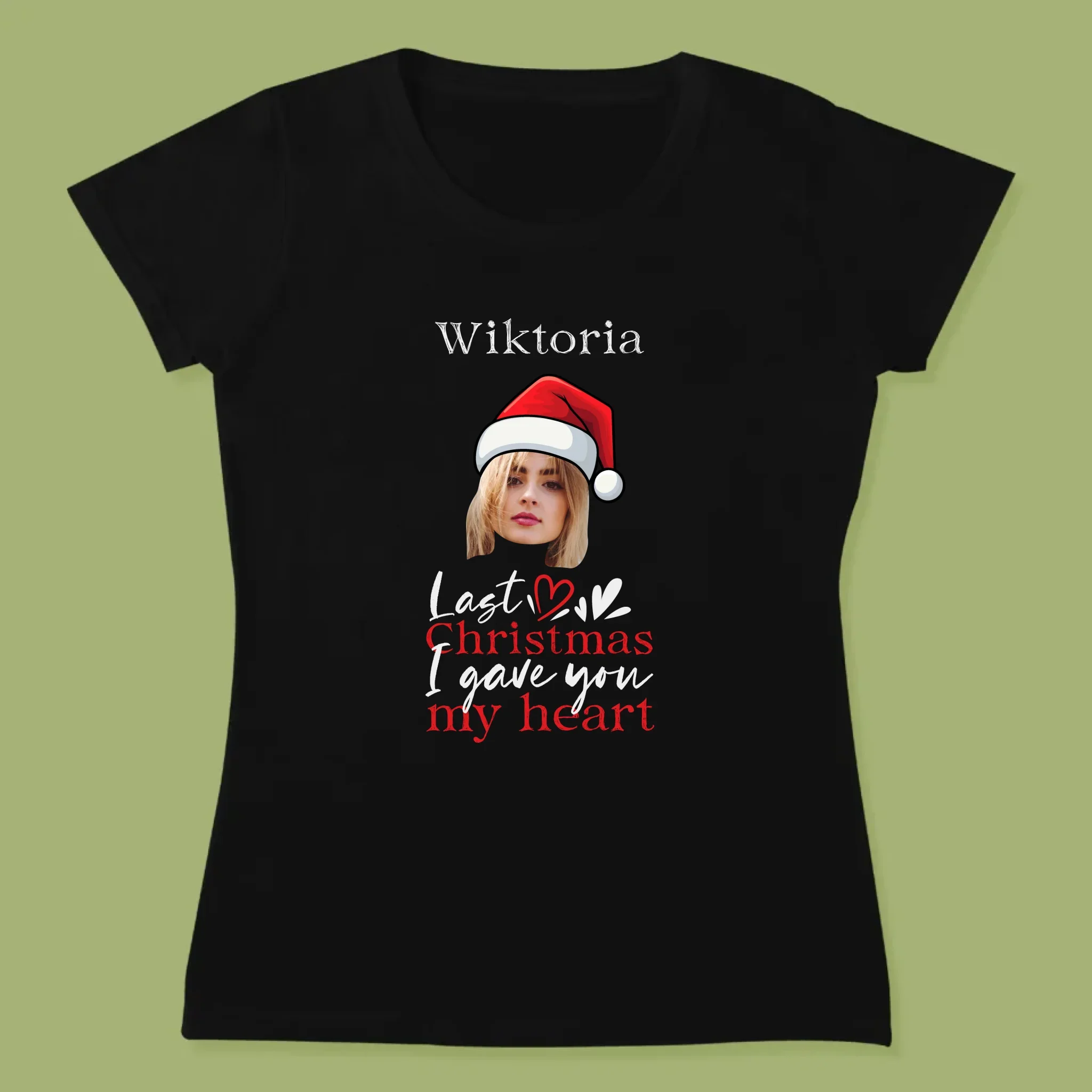 Zdjęcie I Podpis: Last Christmas I Gave You My Heart - Koszulka Damska z Nadrukiem - Image 7