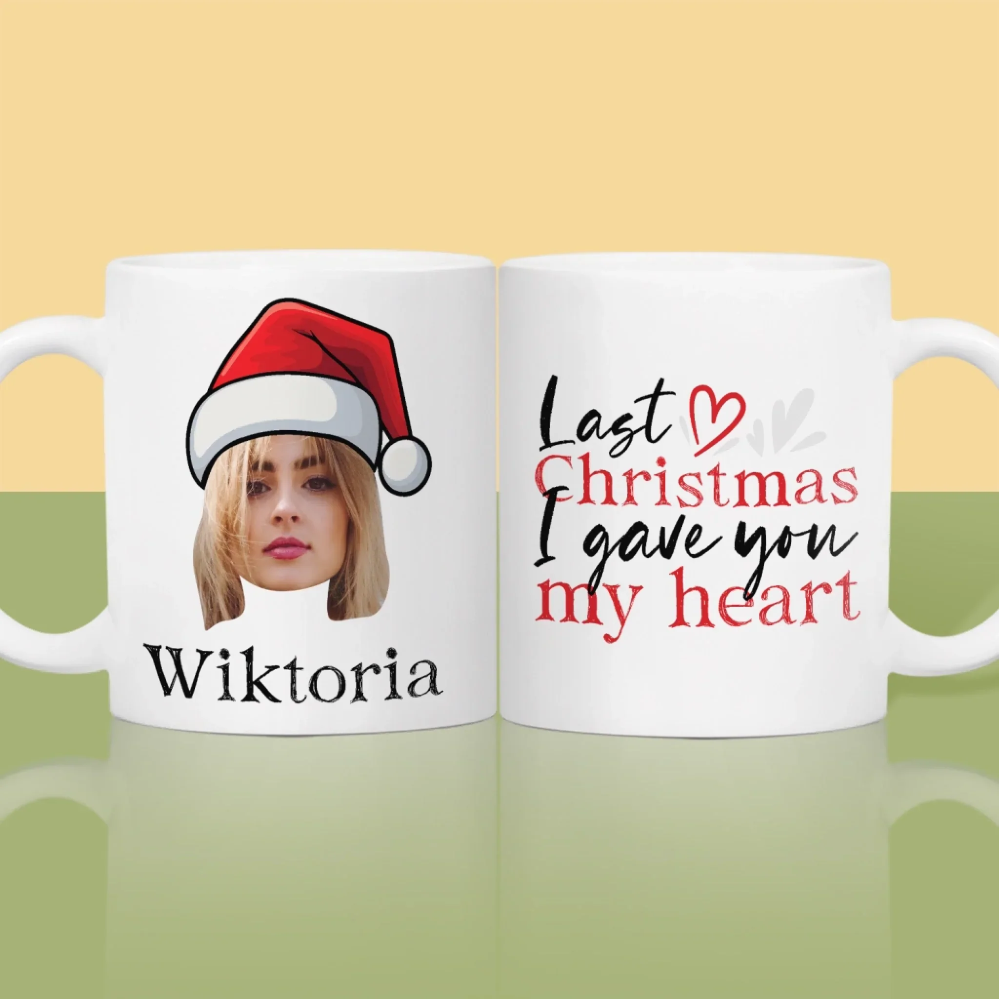 Zdjęcie I Podpis: Last Christmas I Gave You My Heart - Kubek z Nadrukiem - Image 2