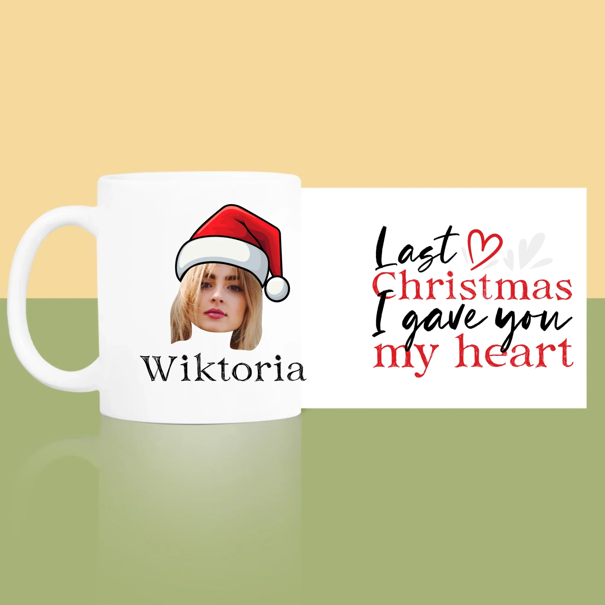 Zdjęcie I Podpis: Last Christmas I Gave You My Heart - Kubek z Nadrukiem - Image 3