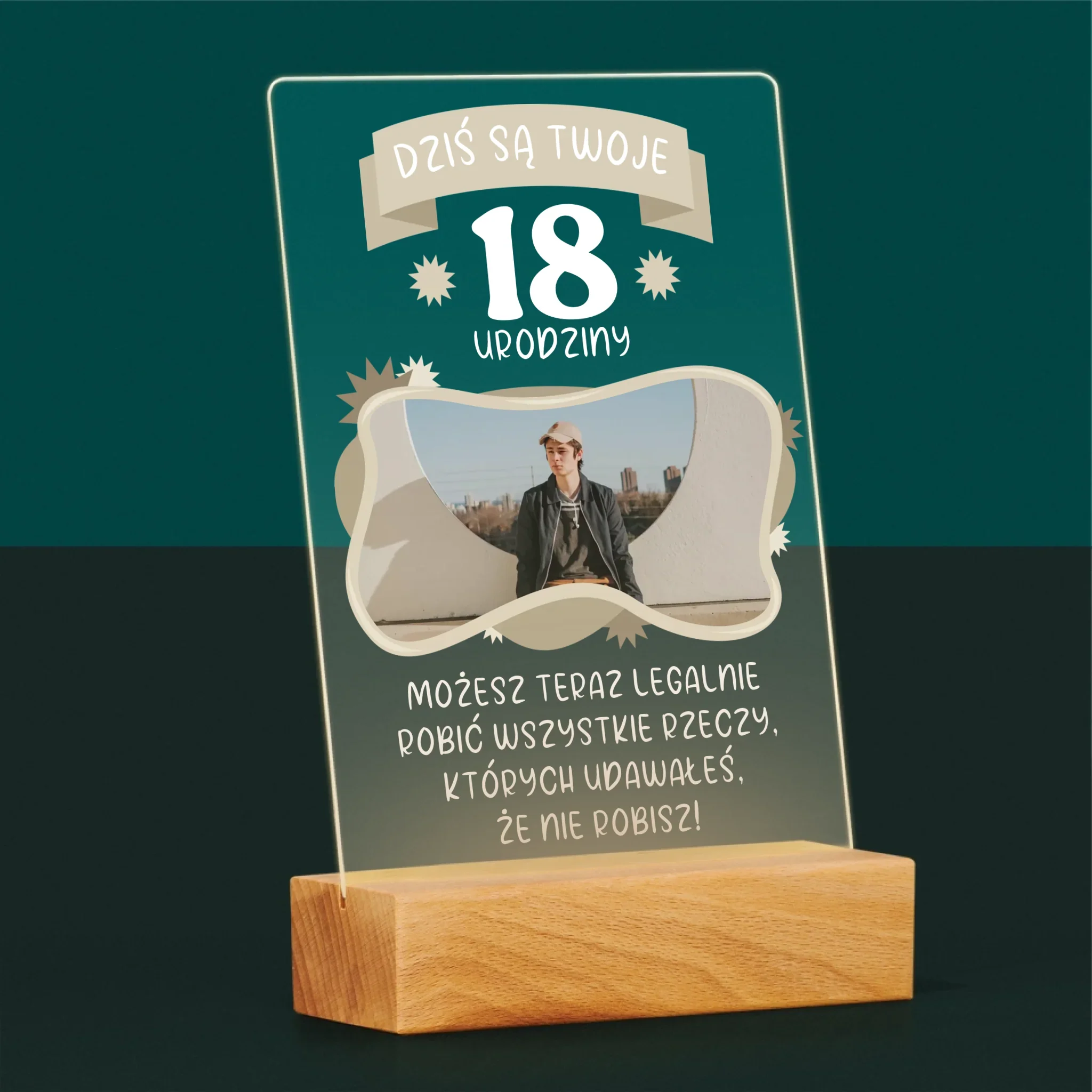 Zdjęcie i Podpis: Legalne Urodziny - Wydruk Na Szkle Akrylowym - Image 5