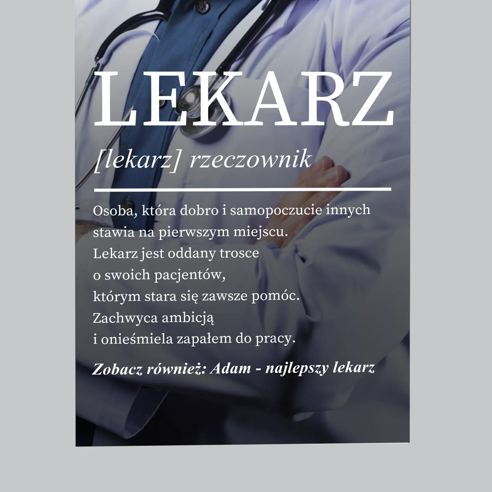 Zdjęcie I Podpis: Lekarz Definicja - Magnes - Prostokąt - Image 4