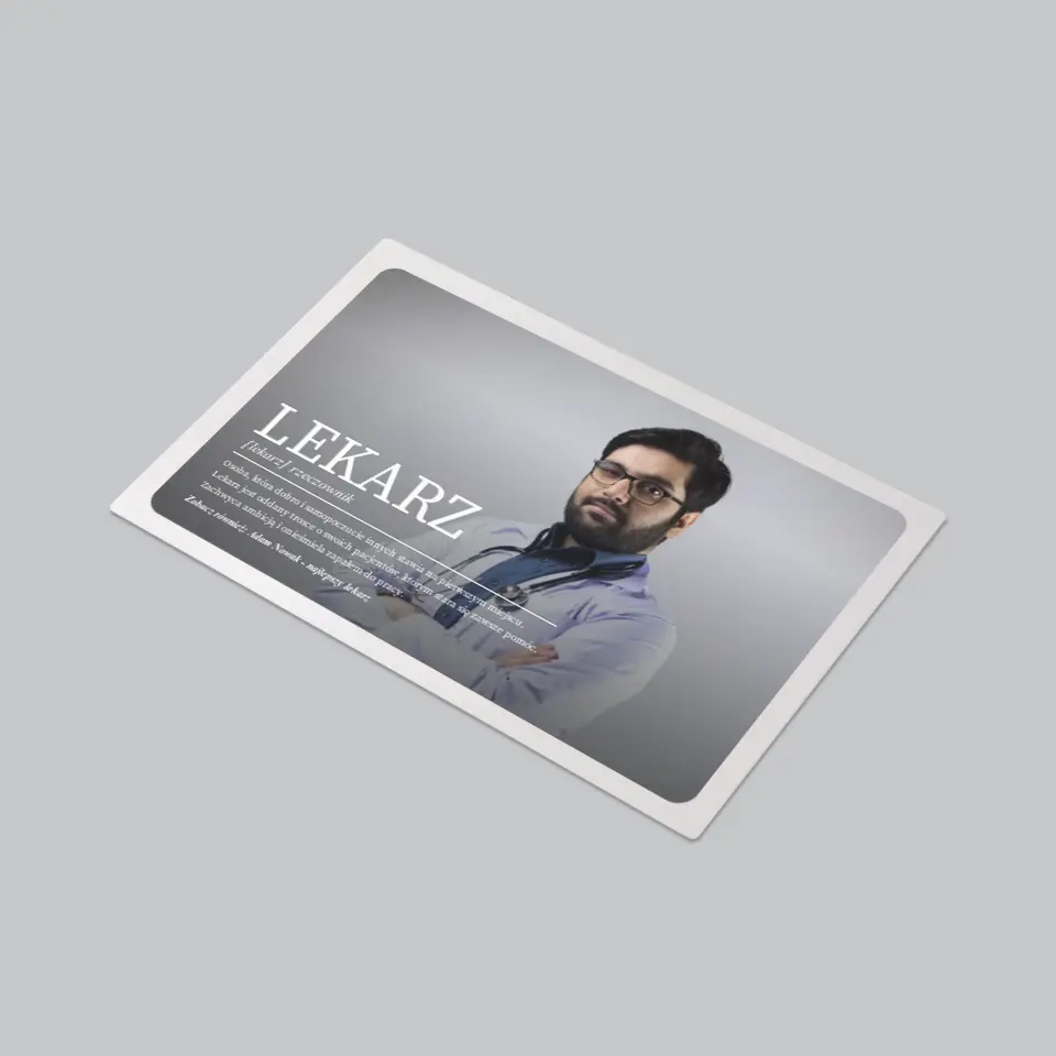 Zdjęcie I Podpis: Lekarz Definicja - Podkładka Na Biurko - Image 3