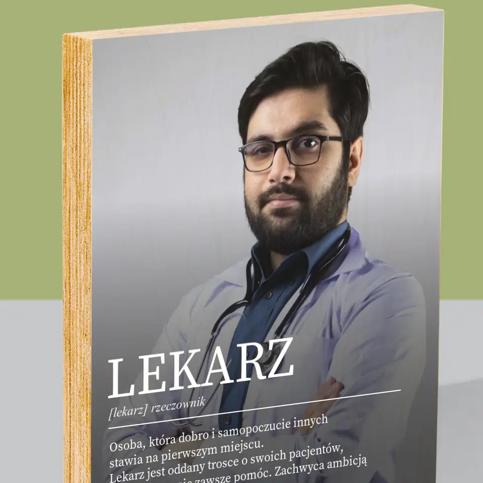 Zdjęcie I Podpis: Lekarz Definicja - Wydruk Na Drewnie - Image 2