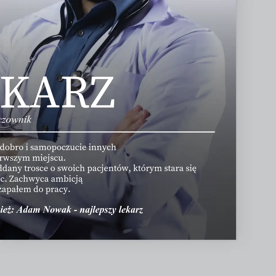 Zdjęcie I Podpis: Lekarz Definicja - Wydruk Obramowany - Image 10