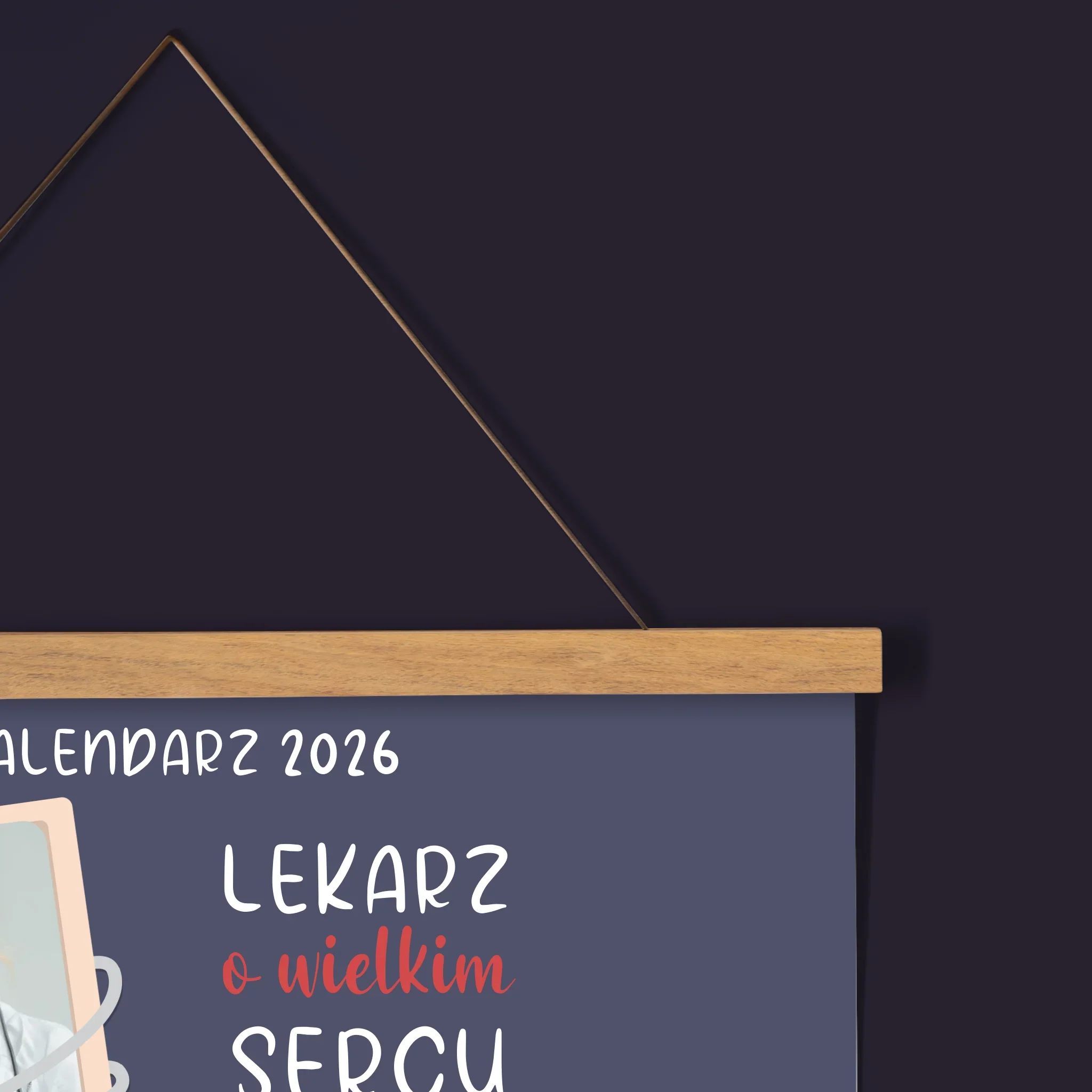 Zdjęcie i Podpis: Lekarz - Kalendarz Plakatowy z Listwami - Image 2