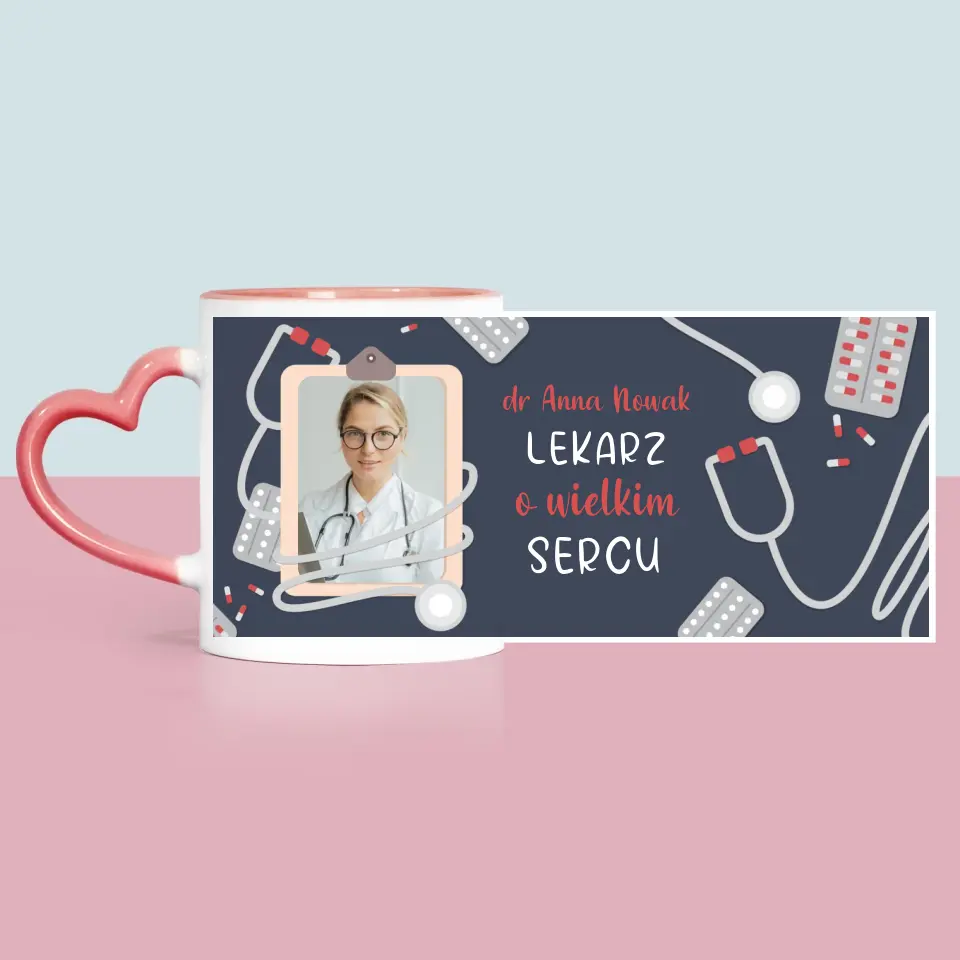 Zdjęcie i Podpis: Lekarz o Wielkim Sercu - Kubek z Nadrukiem - Image 6