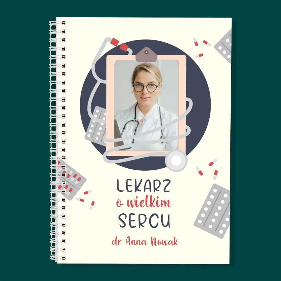 Zdjęcie i Podpis: Lekarz o Wielkim Sercu - Planer Dzienny z Nadrukiem - Image 3