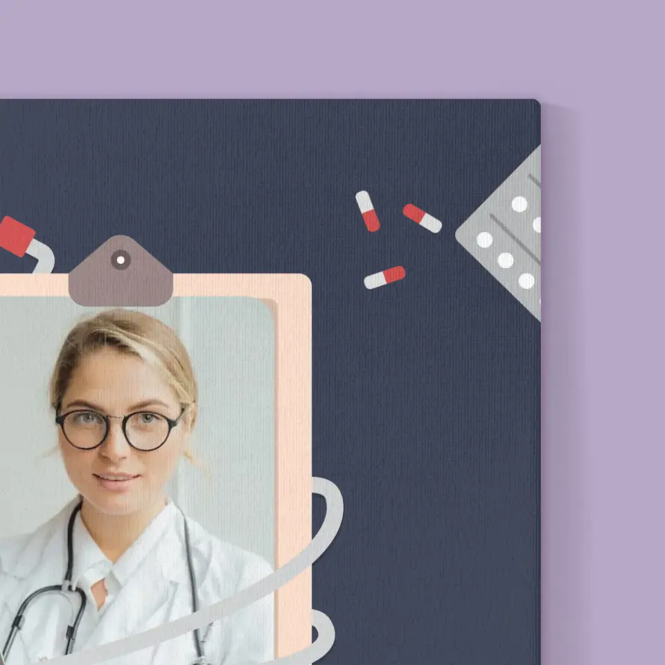 Zdjęcie i Podpis: Lekarz o Wielkim Sercu - Wydruk Obramowany - Image 14