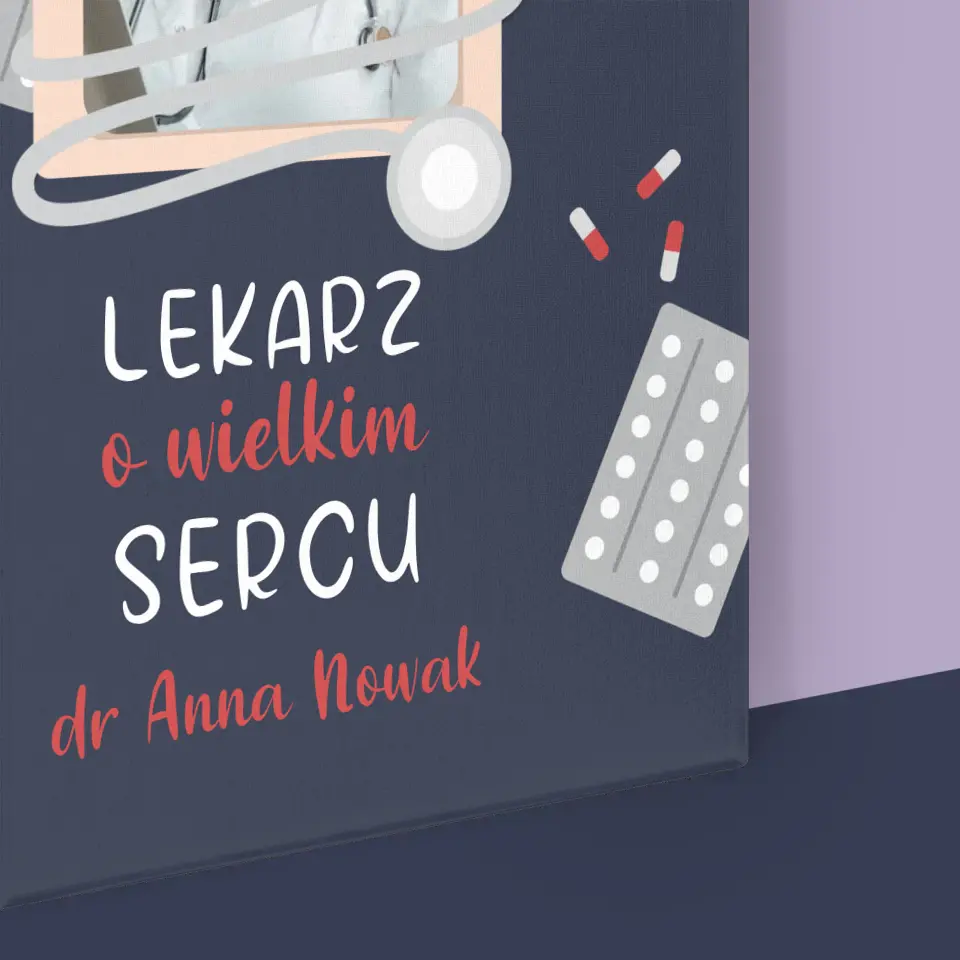 Zdjęcie i Podpis: Lekarz o Wielkim Sercu - Wydruk Obramowany - Image 16