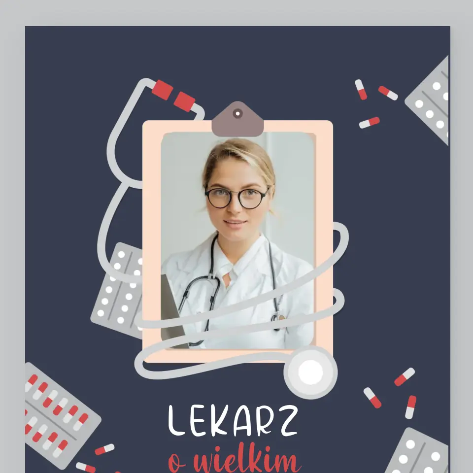 Zdjęcie i Podpis: Lekarz o Wielkim Sercu - Wydruk Obramowany - Image 2