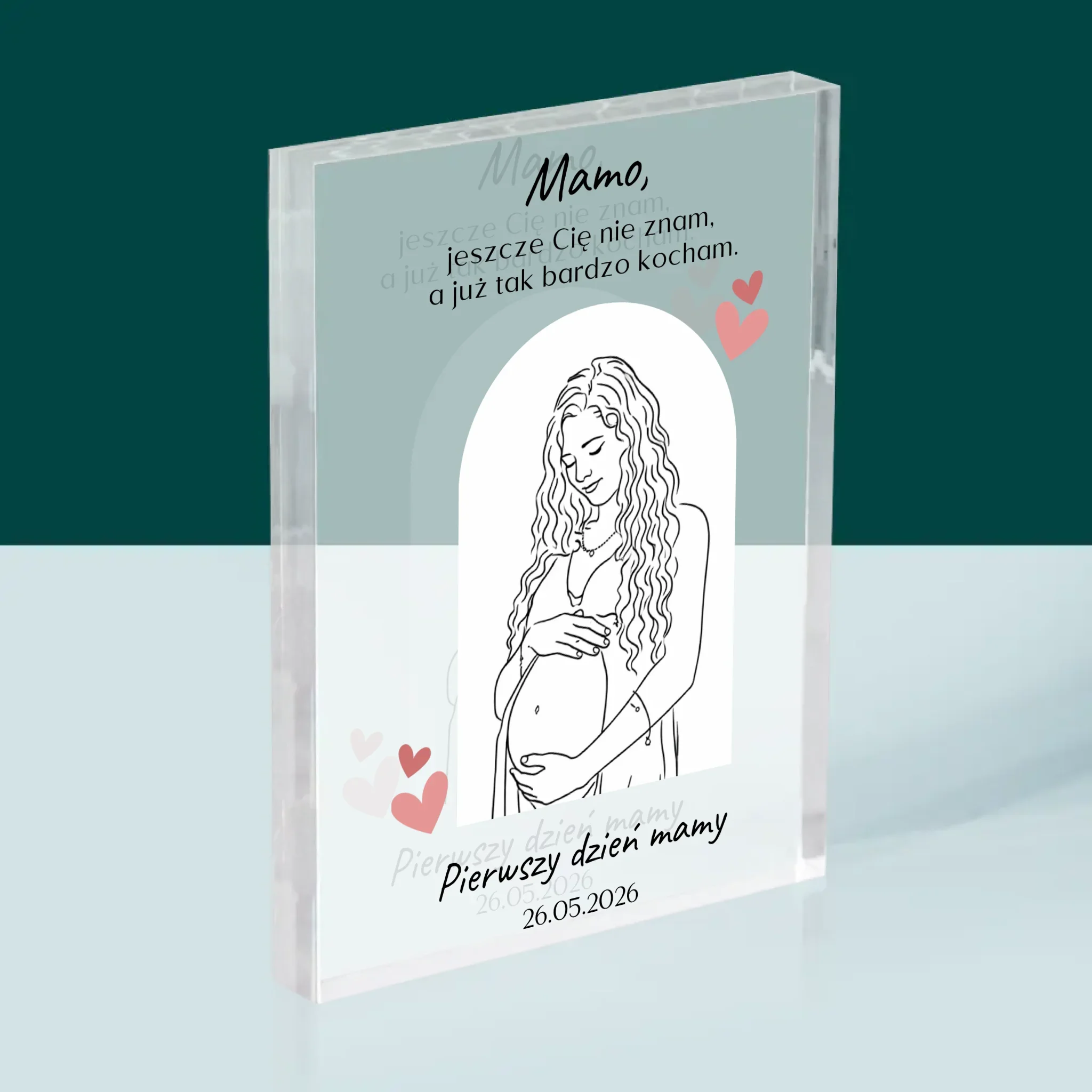 Zdjęcie i Podpis: Lineart Dla Mamy - Blok Akrylowy