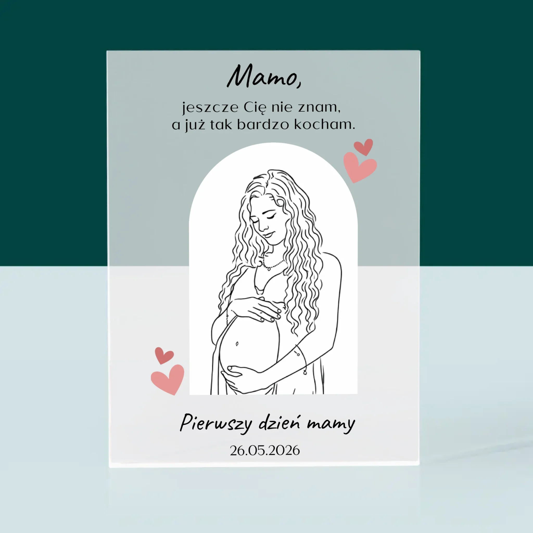 Zdjęcie i Podpis: Lineart Dla Mamy - Blok Akrylowy - Image 3