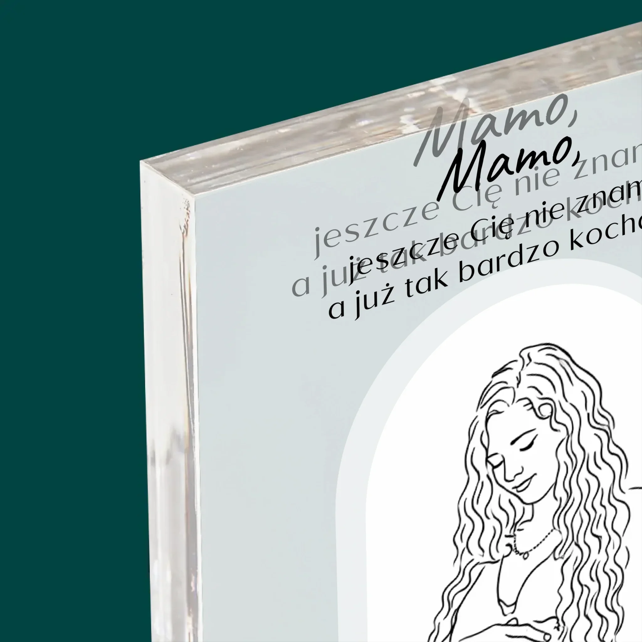 Zdjęcie i Podpis: Lineart Dla Mamy - Blok Akrylowy - Image 4