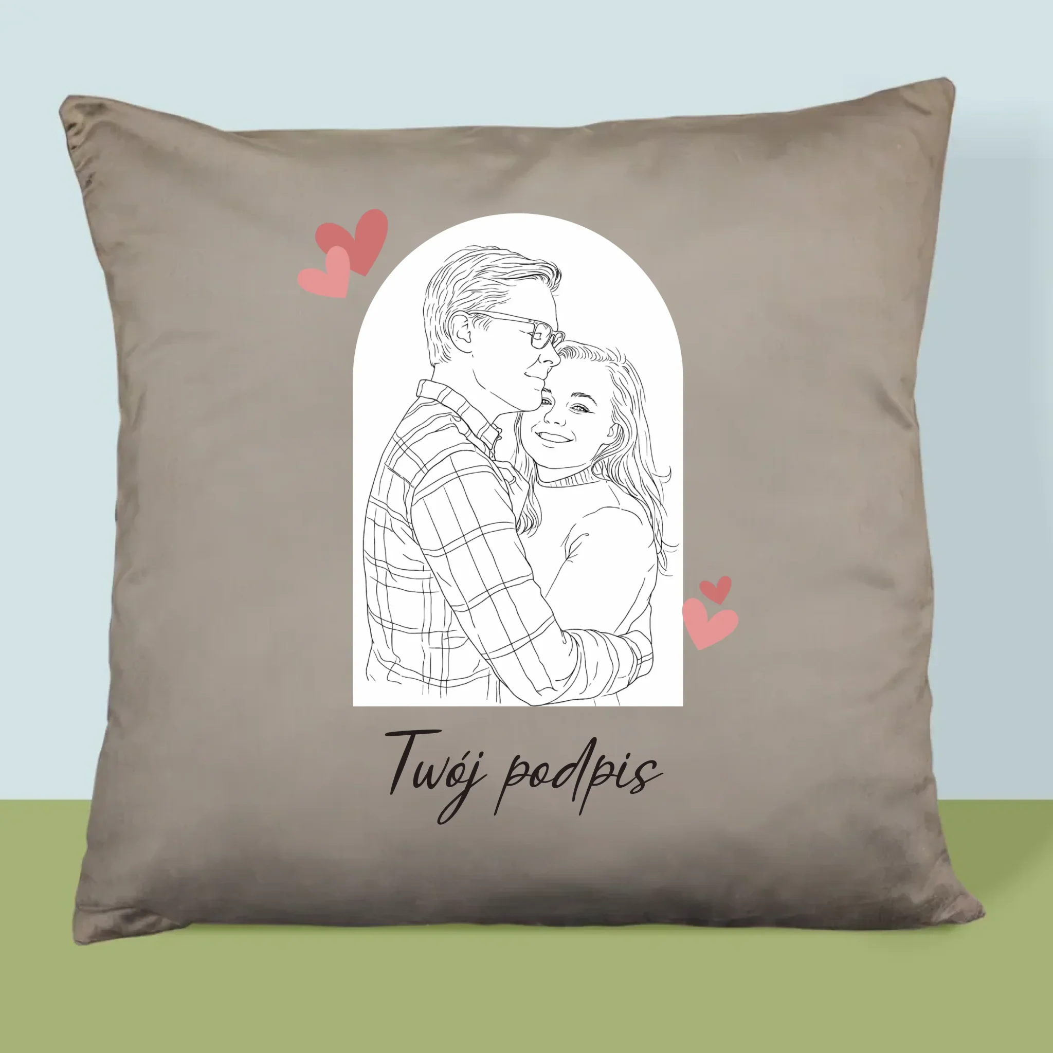 Zdjęcie i Podpis: Lineart - Poduszka z Nadrukiem - Image 3
