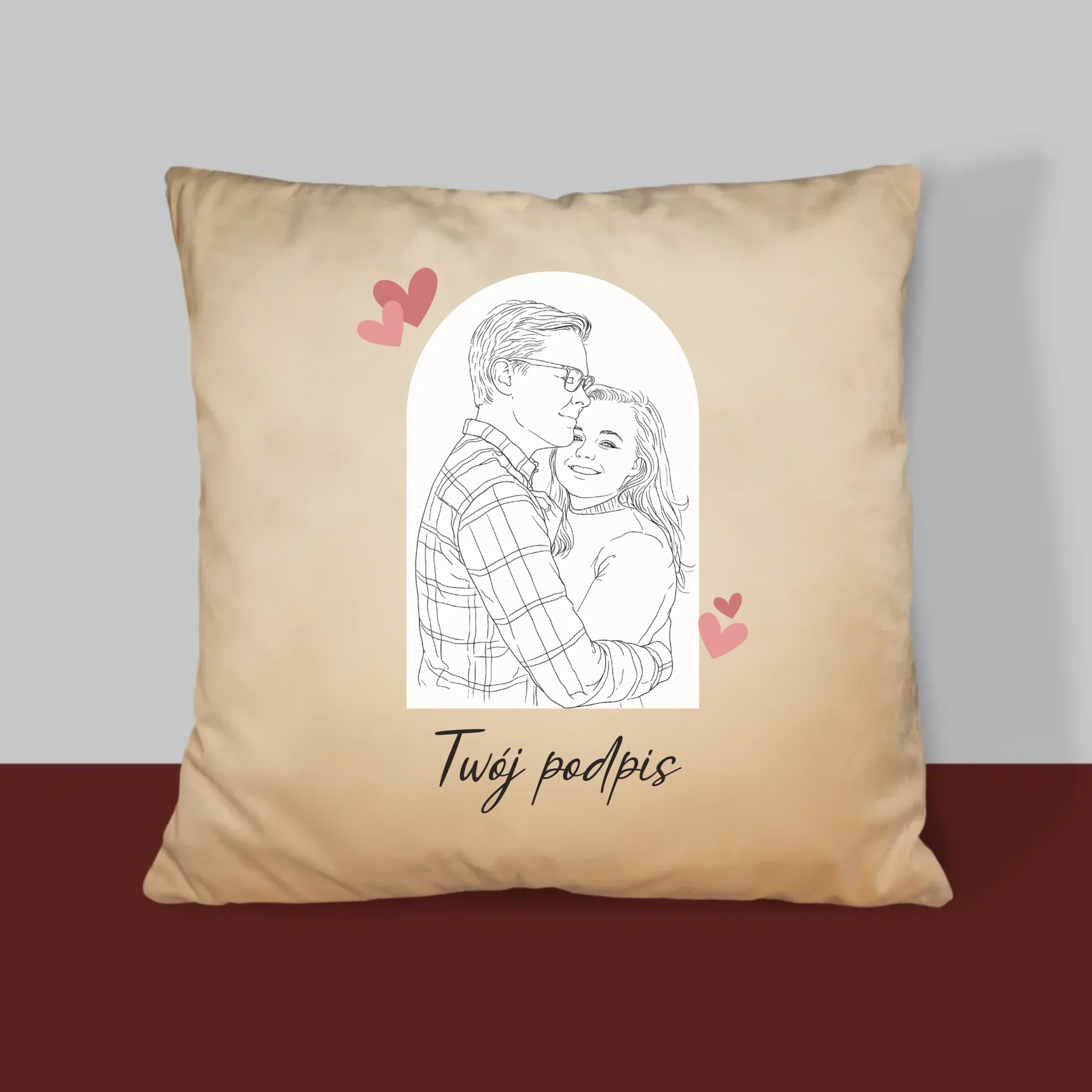 Zdjęcie i Podpis: Lineart - Poduszka z Nadrukiem - Image 4