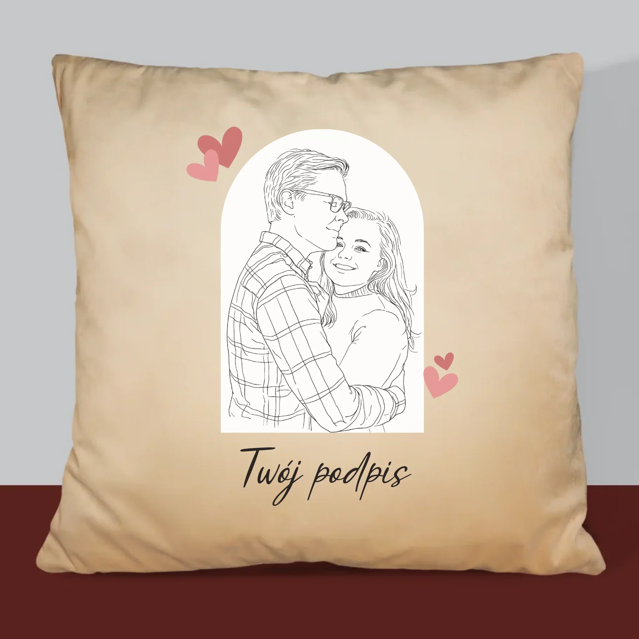 Zdjęcie i Podpis: Lineart - Poduszka z Nadrukiem - Image 6