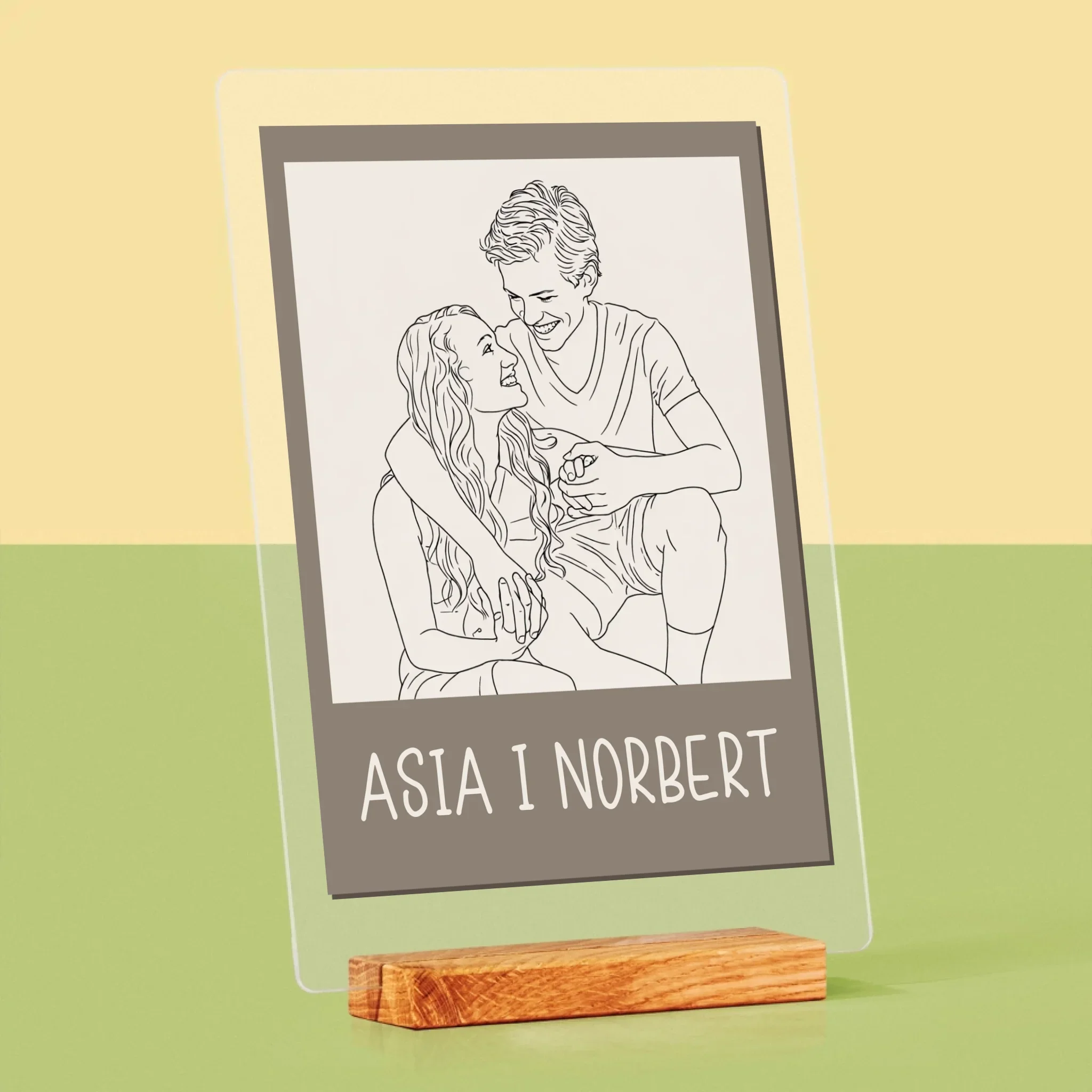 Zdjęcie i Podpis: Lineart Polaroid - Wydruk Na Szkle Akrylowym - Image 4