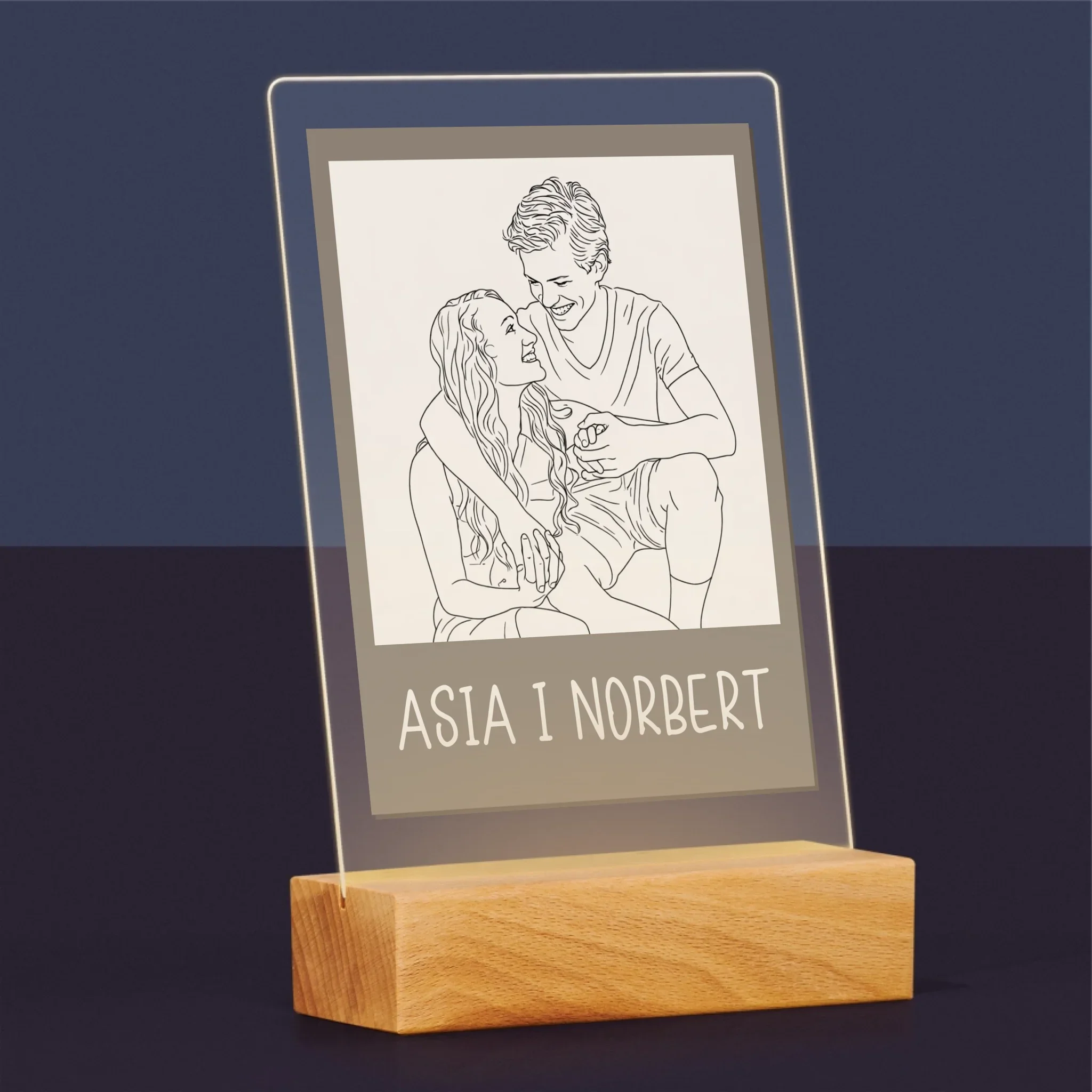 Zdjęcie i Podpis: Lineart Polaroid - Wydruk Na Szkle Akrylowym - Image 5