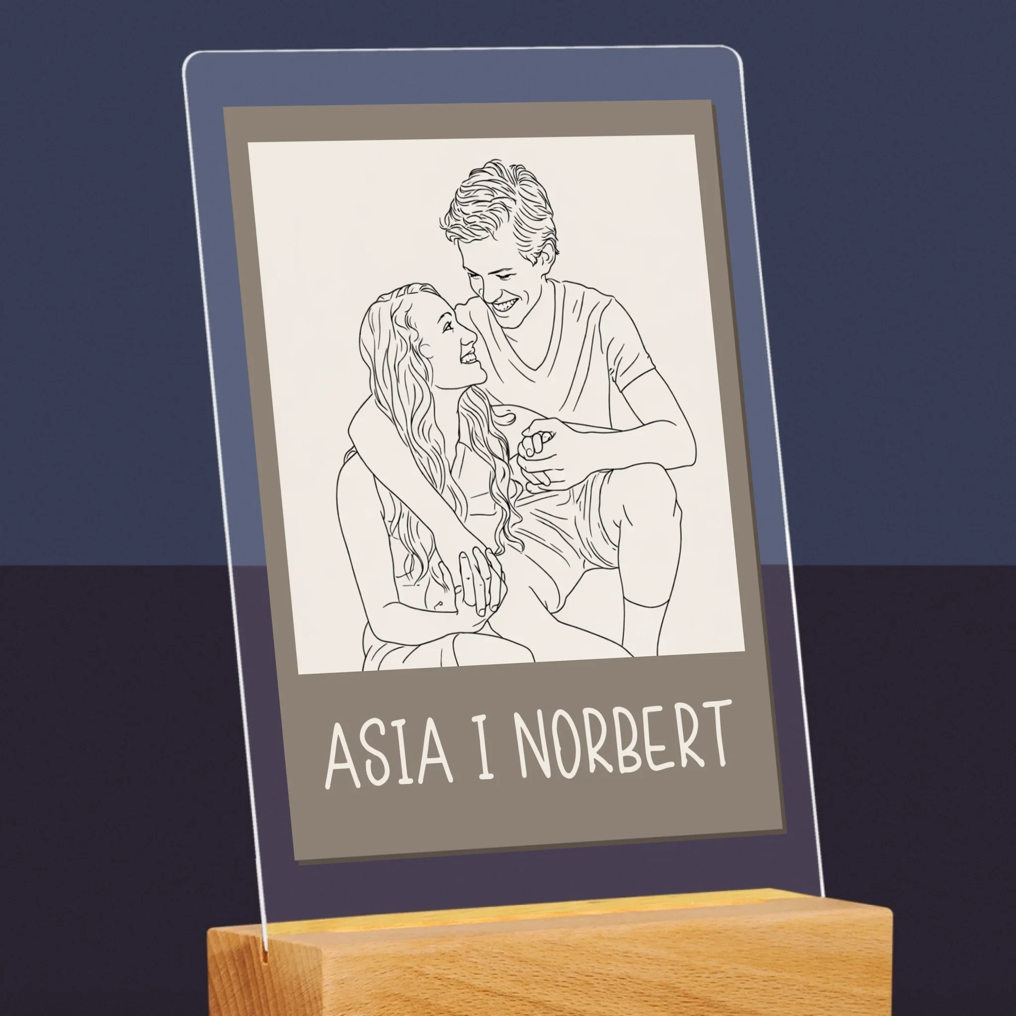 Zdjęcie i Podpis: Lineart Polaroid - Wydruk Na Szkle Akrylowym - Image 6