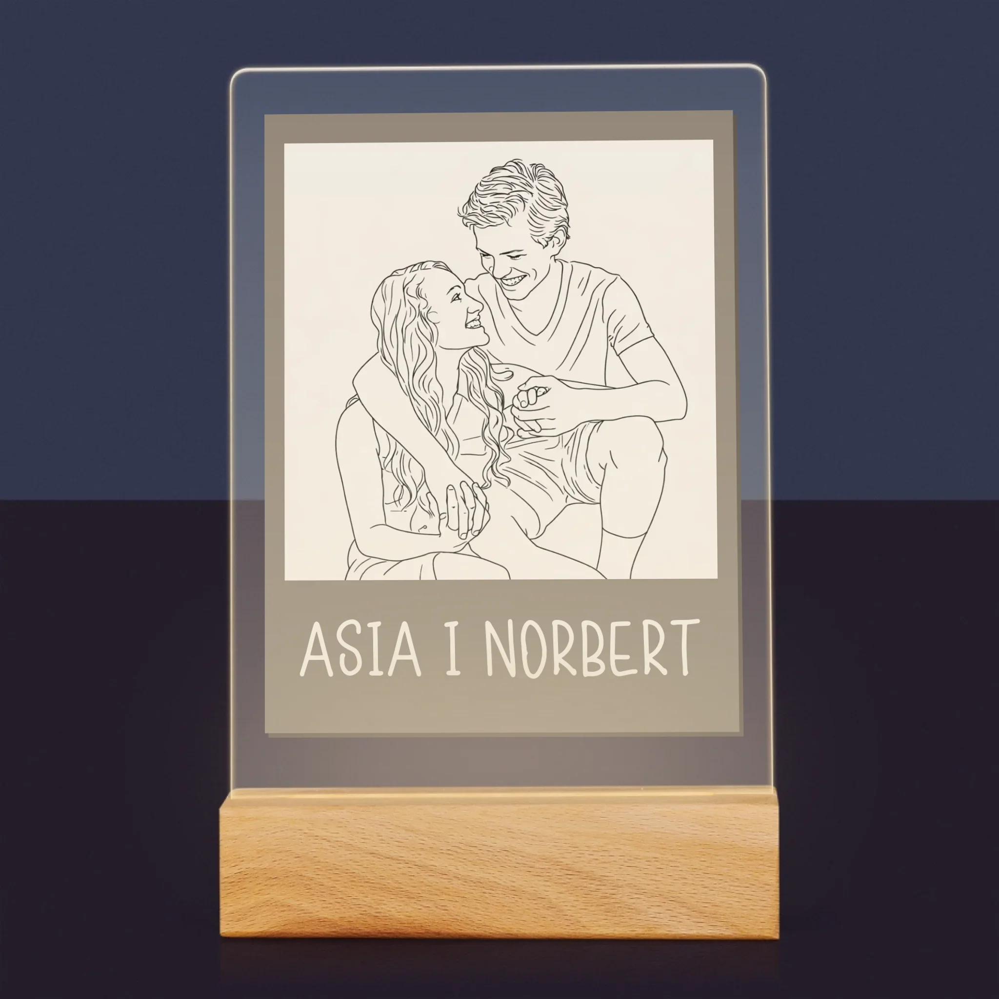 Zdjęcie i Podpis: Lineart Polaroid - Wydruk Na Szkle Akrylowym - Image 7