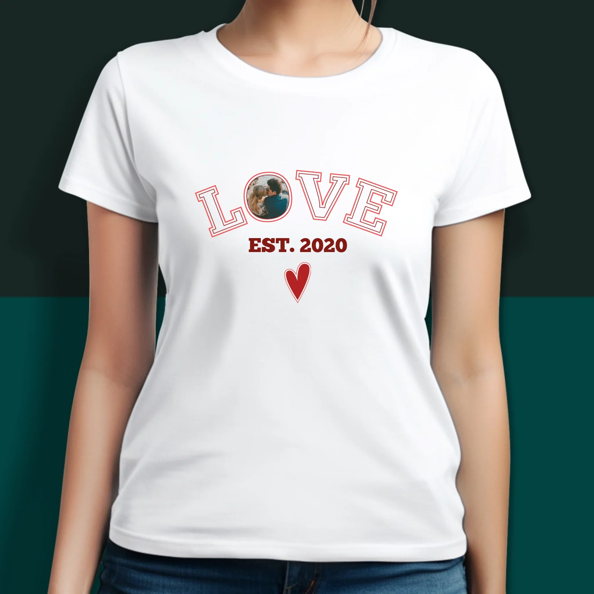 Zdjęcie I Podpis: Love Established - Koszulki Dla Par - Image 3