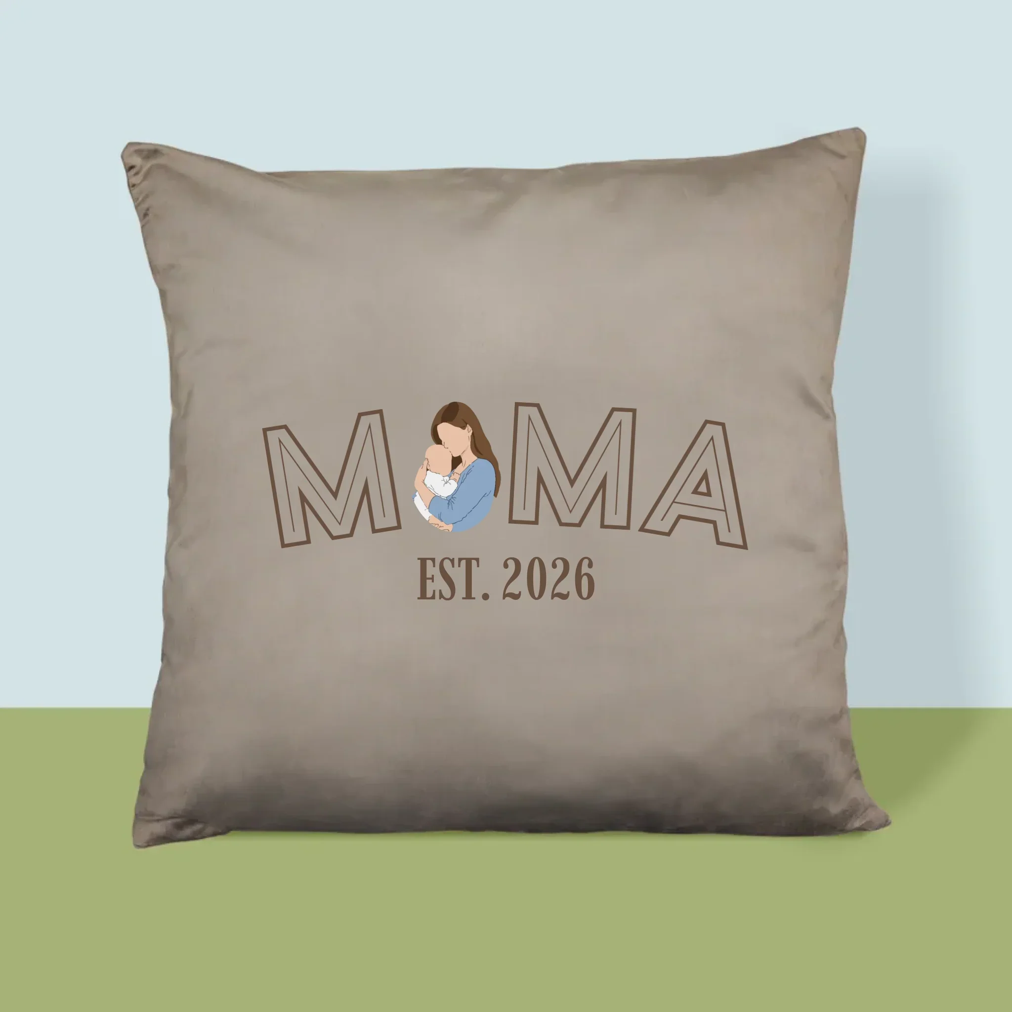 Zdjęcie i Podpis: Mama Established - Poduszka z Nadrukiem