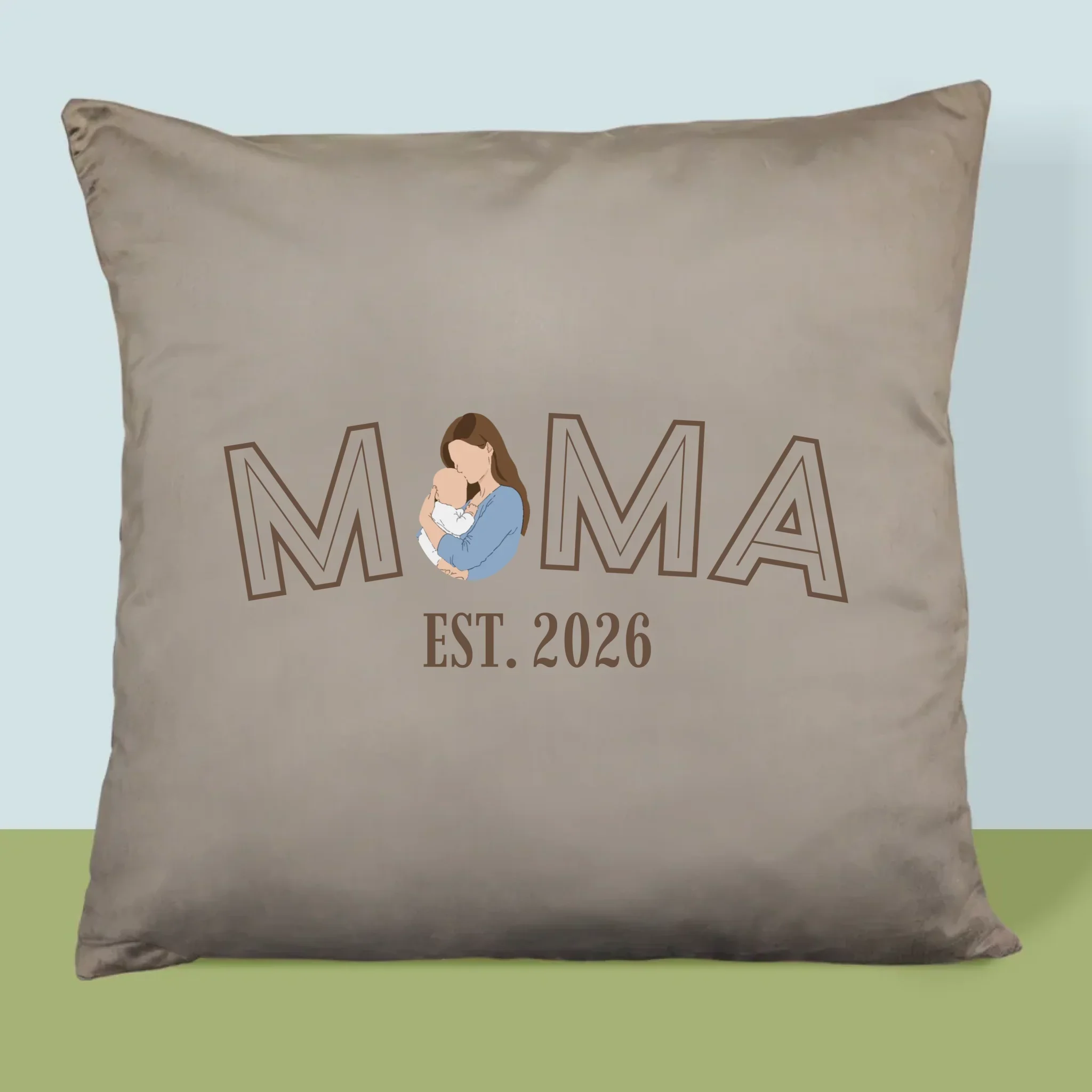 Zdjęcie i Podpis: Mama Established - Poduszka z Nadrukiem - Image 3