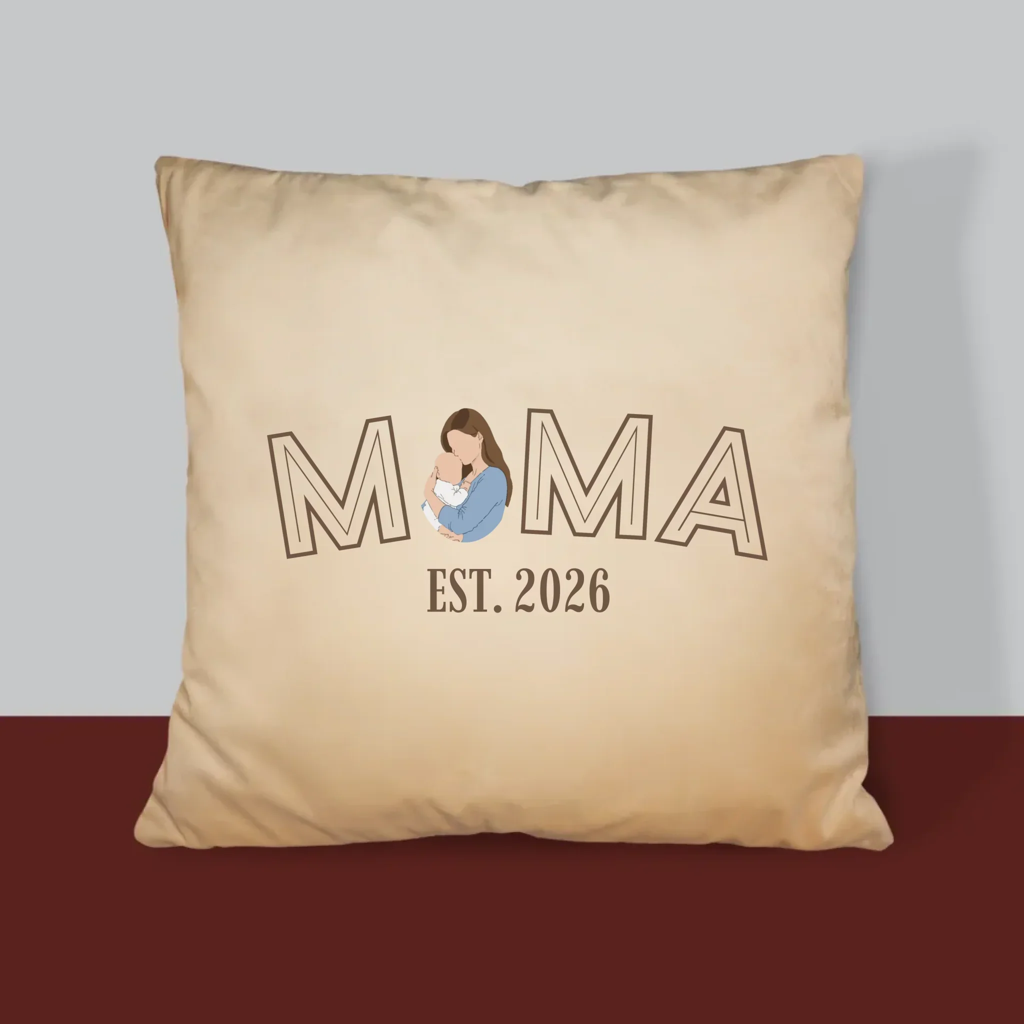 Zdjęcie i Podpis: Mama Established - Poduszka z Nadrukiem - Image 4