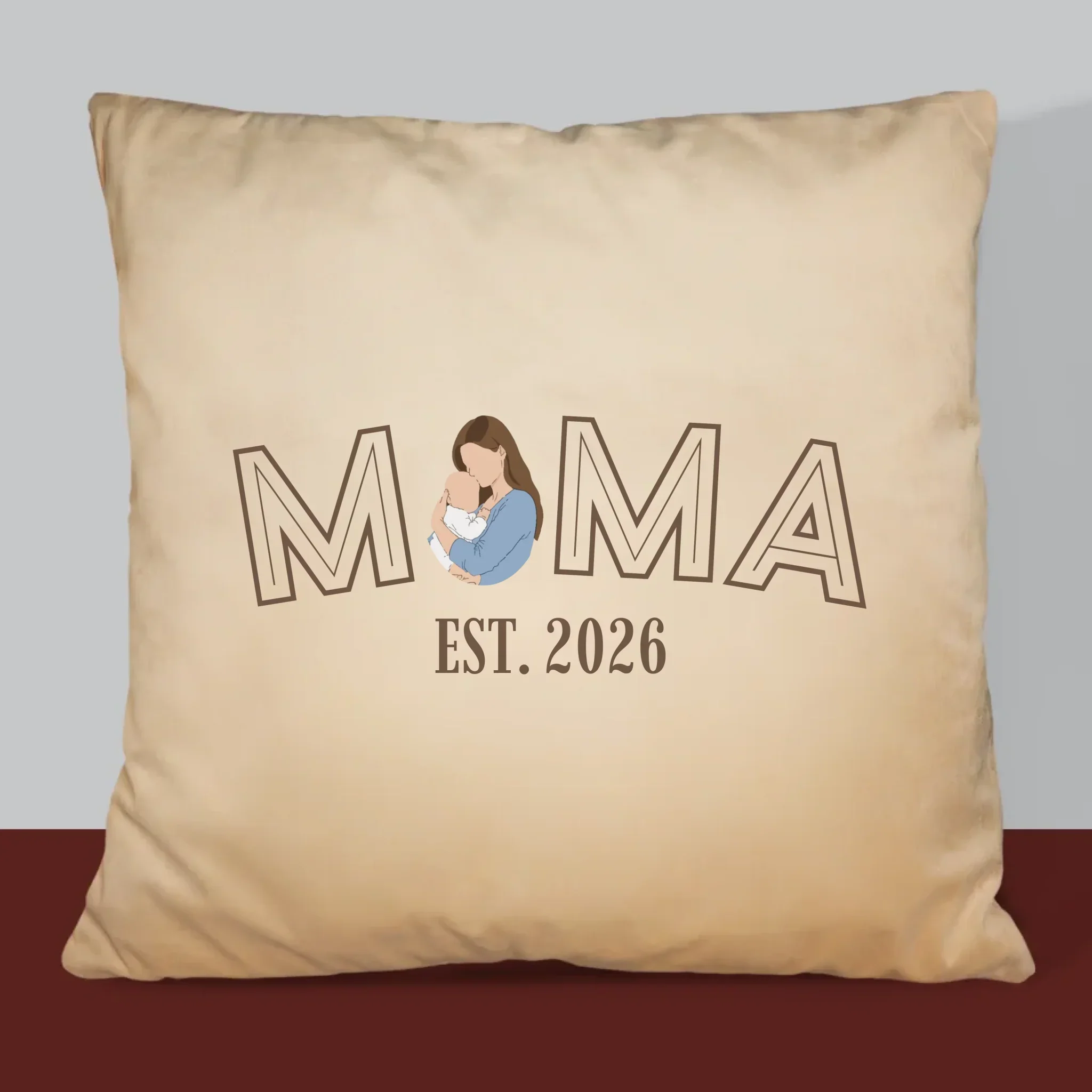 Zdjęcie i Podpis: Mama Established - Poduszka z Nadrukiem - Image 6