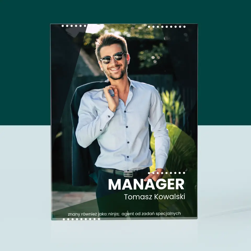 Zdjęcie i Podpis: Manager - Blok Akrylowy - Image 3