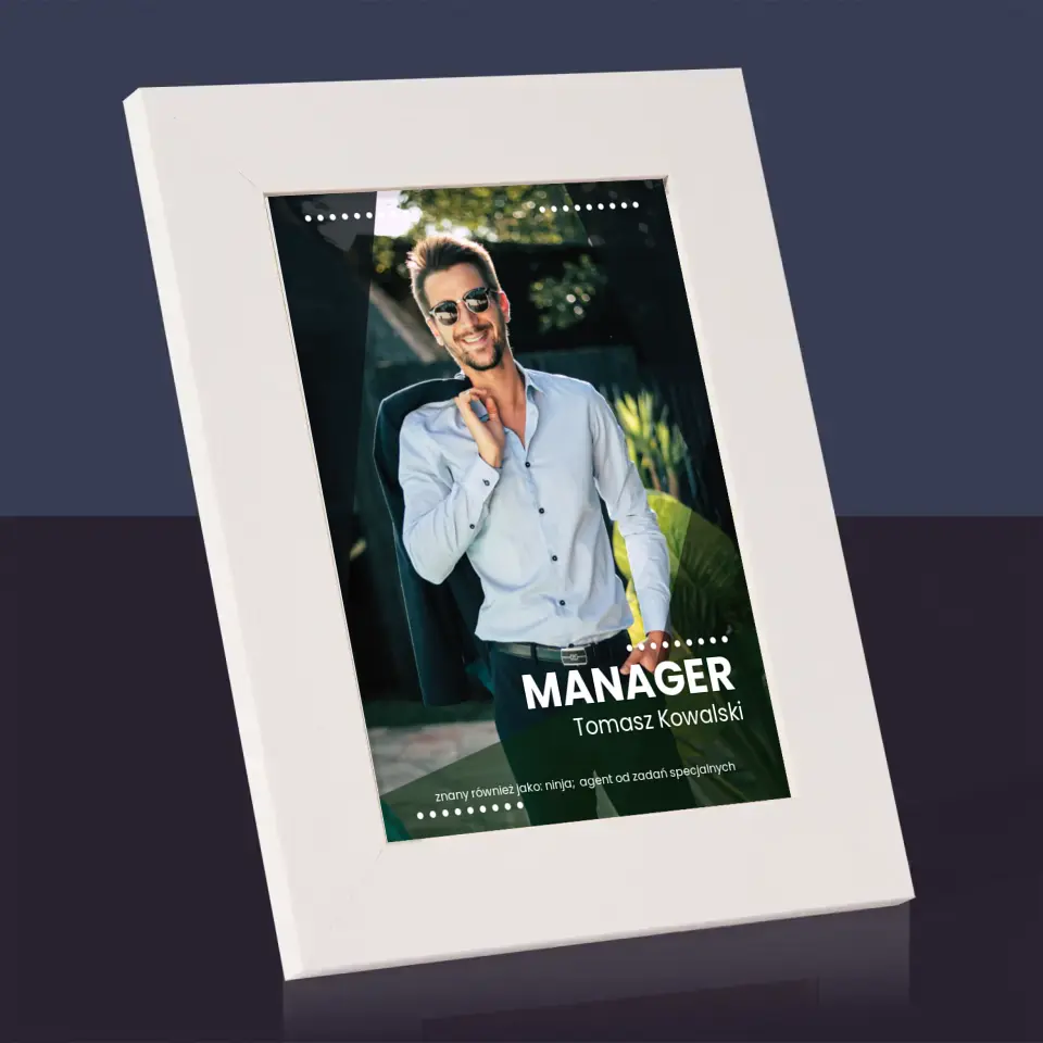 Zdjęcie i Podpis: Manager - Ramka Na Zdjęcie