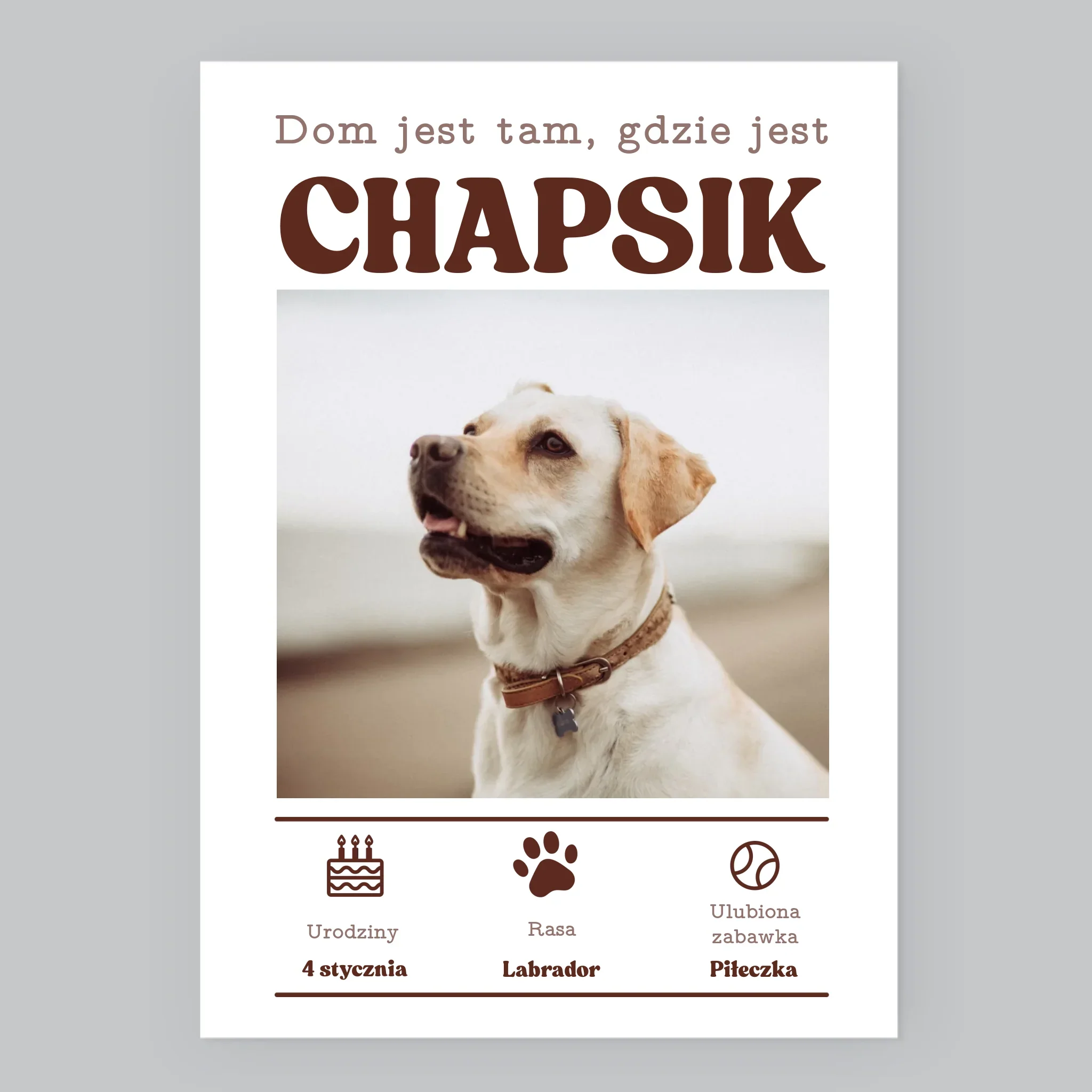 Zdjęcie i Podpis: Metryczka Pupila - Wydruk Obramowany - Image 8