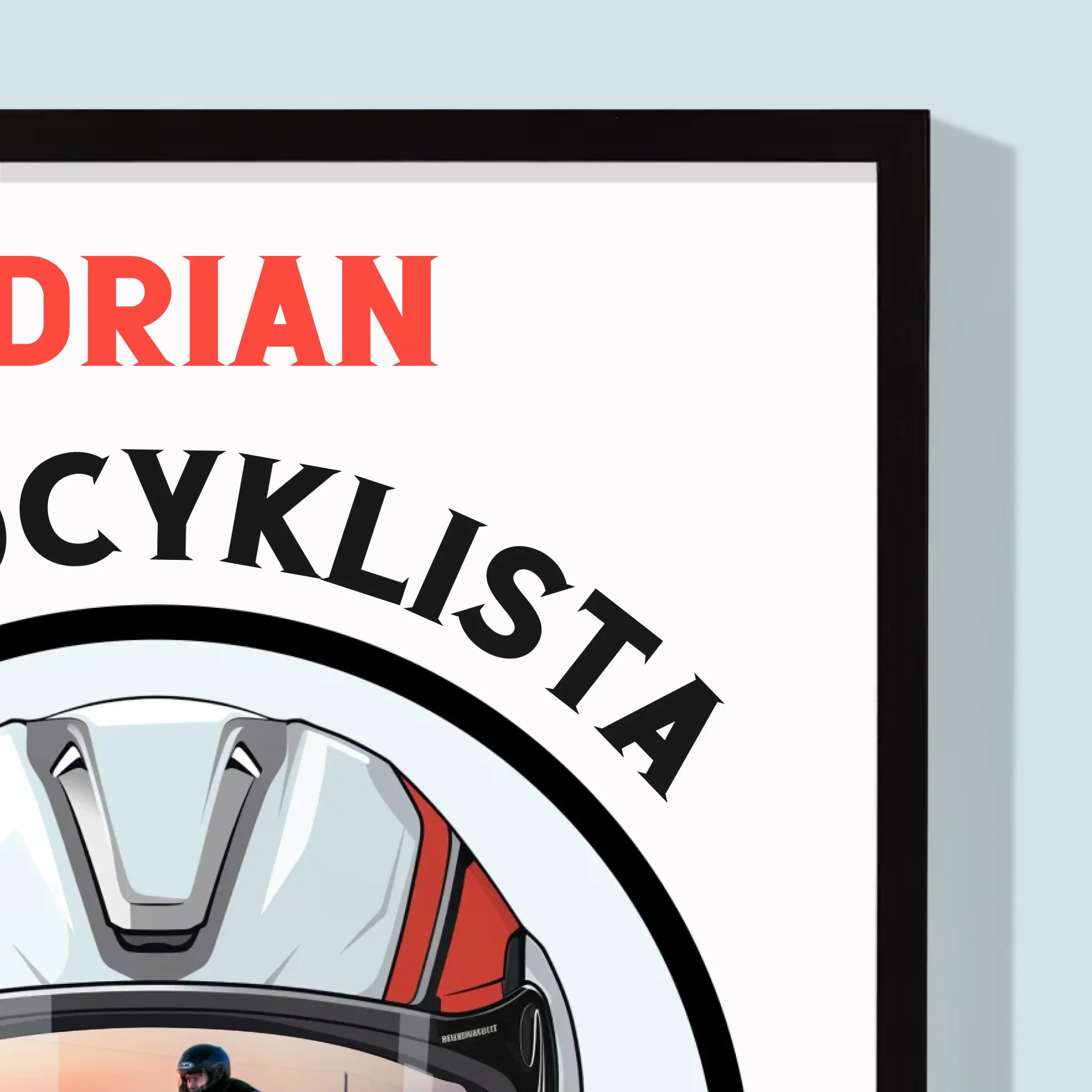 Zdjęcie I Podpis: Motocyklista Od Urodzenia - Wydruk Obramowany - Image 2