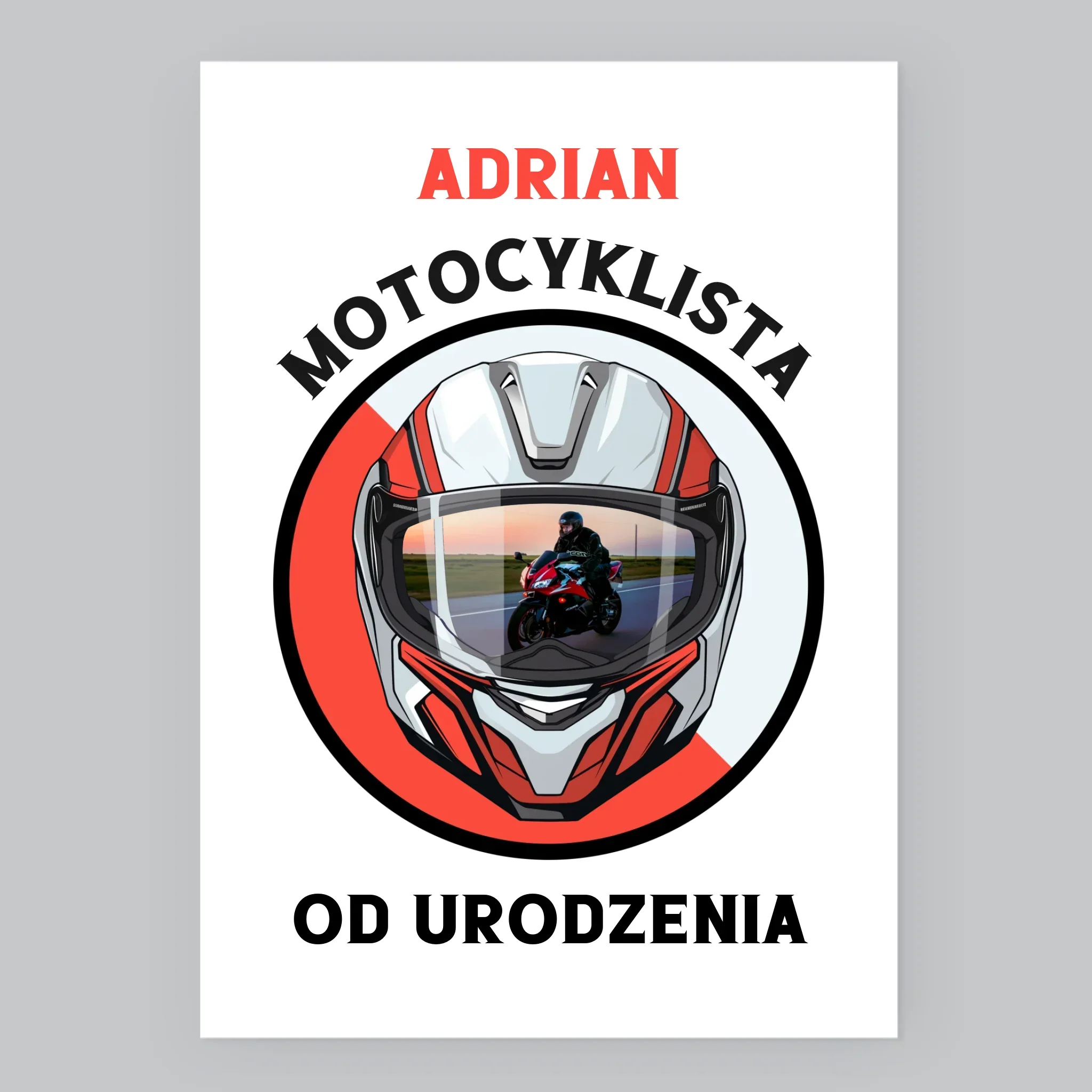 Zdjęcie I Podpis: Motocyklista Od Urodzenia - Wydruk Obramowany - Image 8