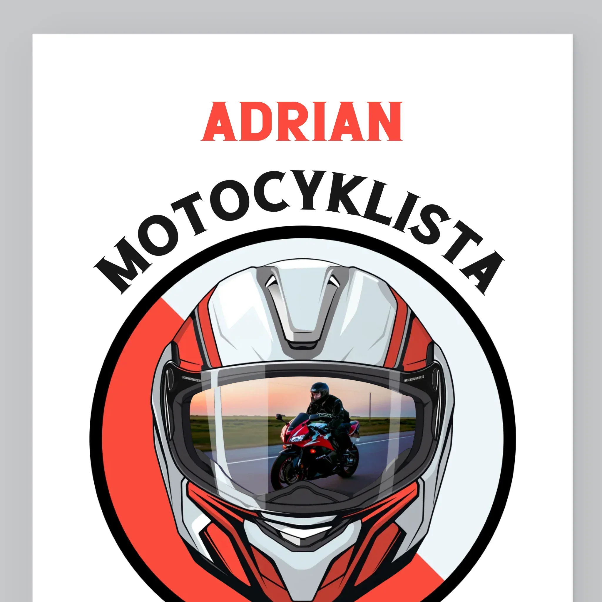 Zdjęcie I Podpis: Motocyklista Od Urodzenia - Wydruk Obramowany - Image 9