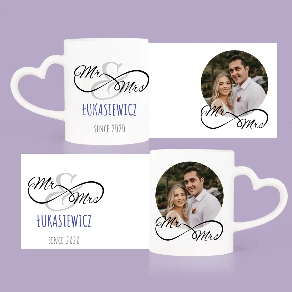 Zdjęcie i Podpis: Mr&Mrs - Kubki Dla Par - Image 4