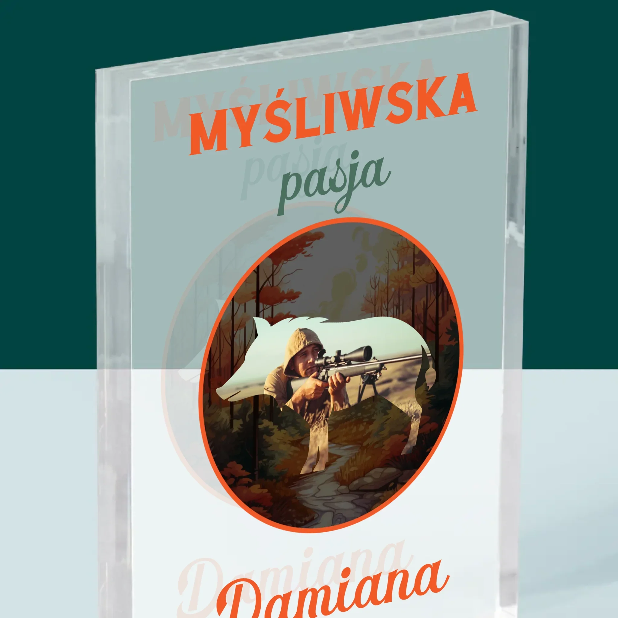 Zdjęcie I Podpis: Myśliwska Pasja - Blok Akrylowy z Nadrukiem - Image 2