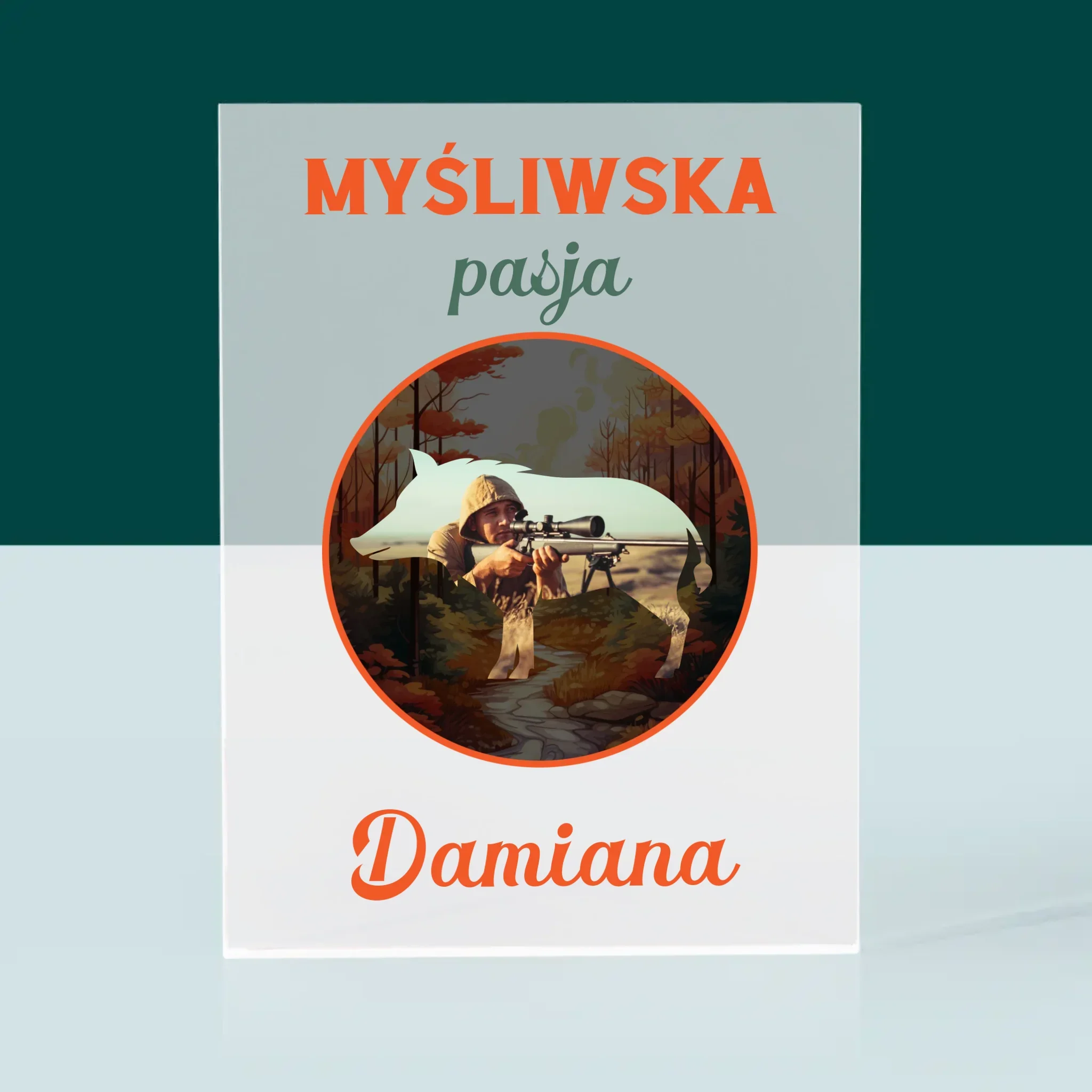 Zdjęcie I Podpis: Myśliwska Pasja - Blok Akrylowy z Nadrukiem - Image 3