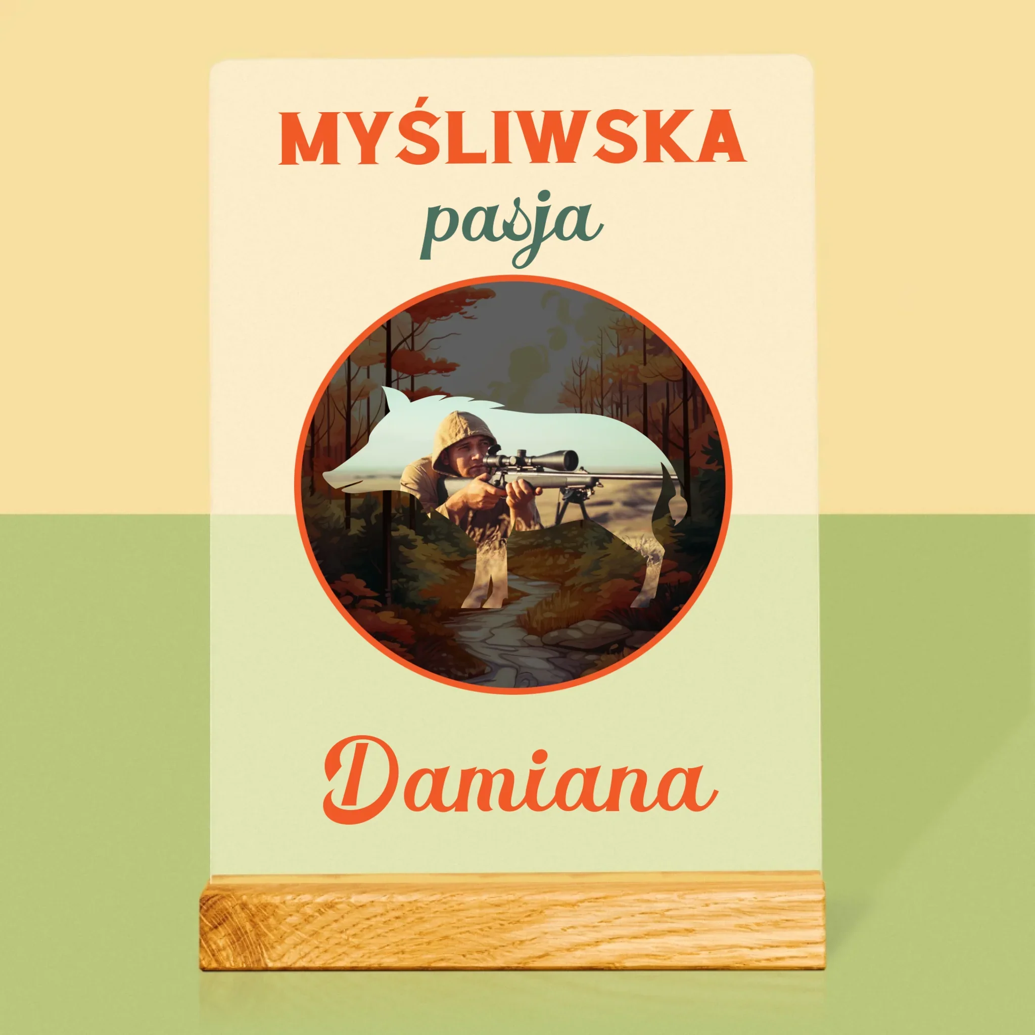Zdjęcie I Podpis: Myśliwska Pasja - Wydruk Na Szkle Akrylowym - Image 3