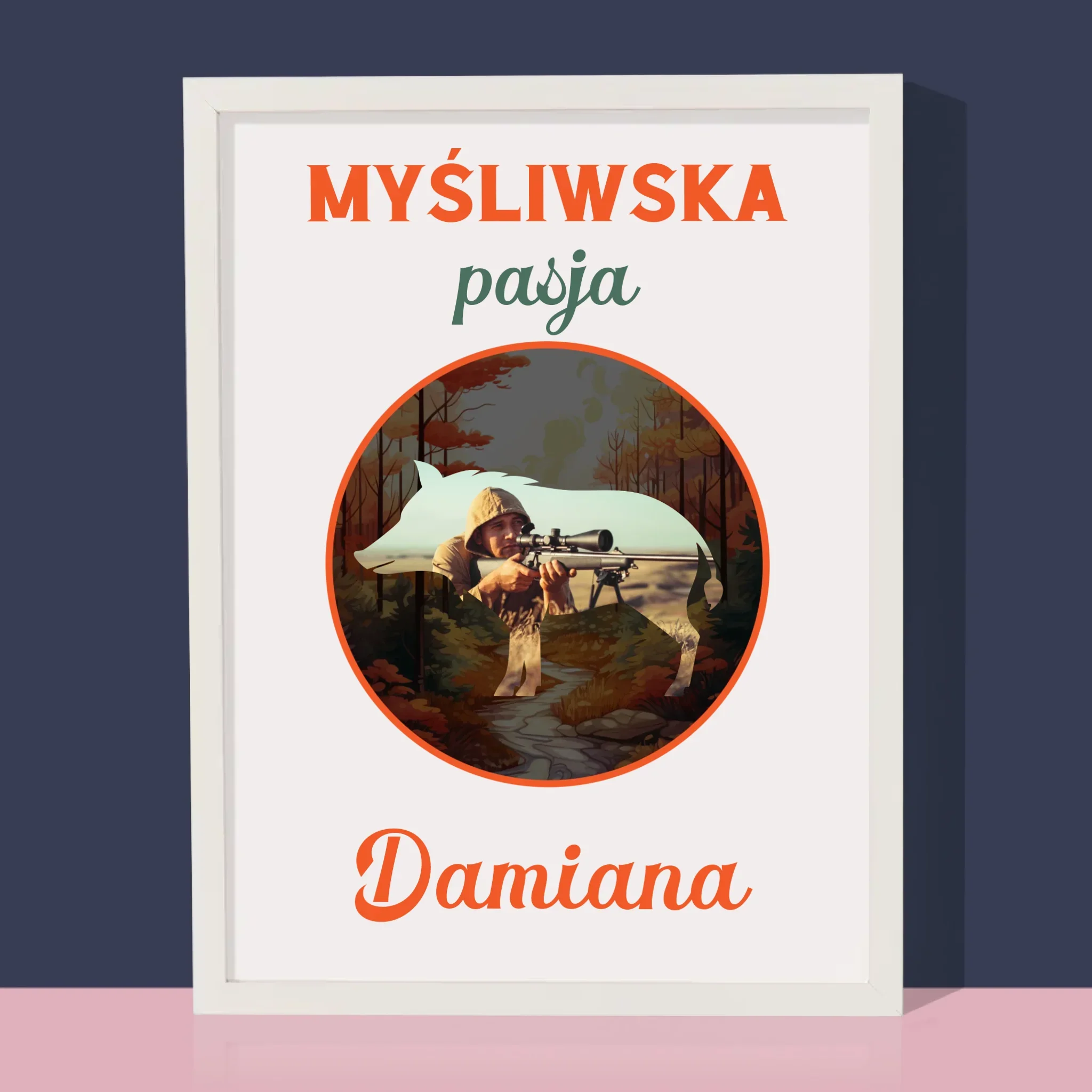 Zdjęcie I Podpis: Myśliwska Pasja - Wydruk Obramowany - Image 4