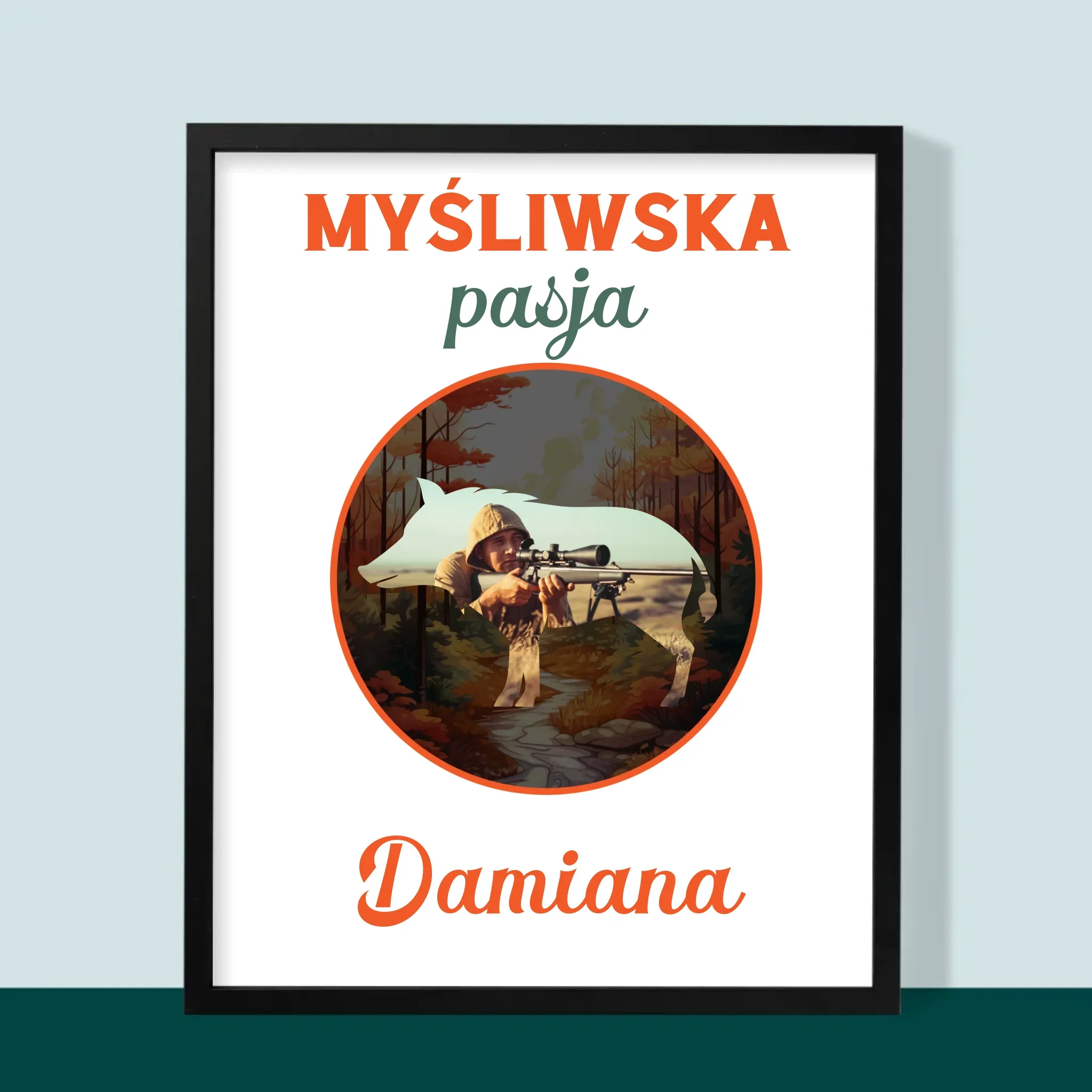Zdjęcie I Podpis: Myśliwska Pasja - Wydruk Obramowany - Image 5