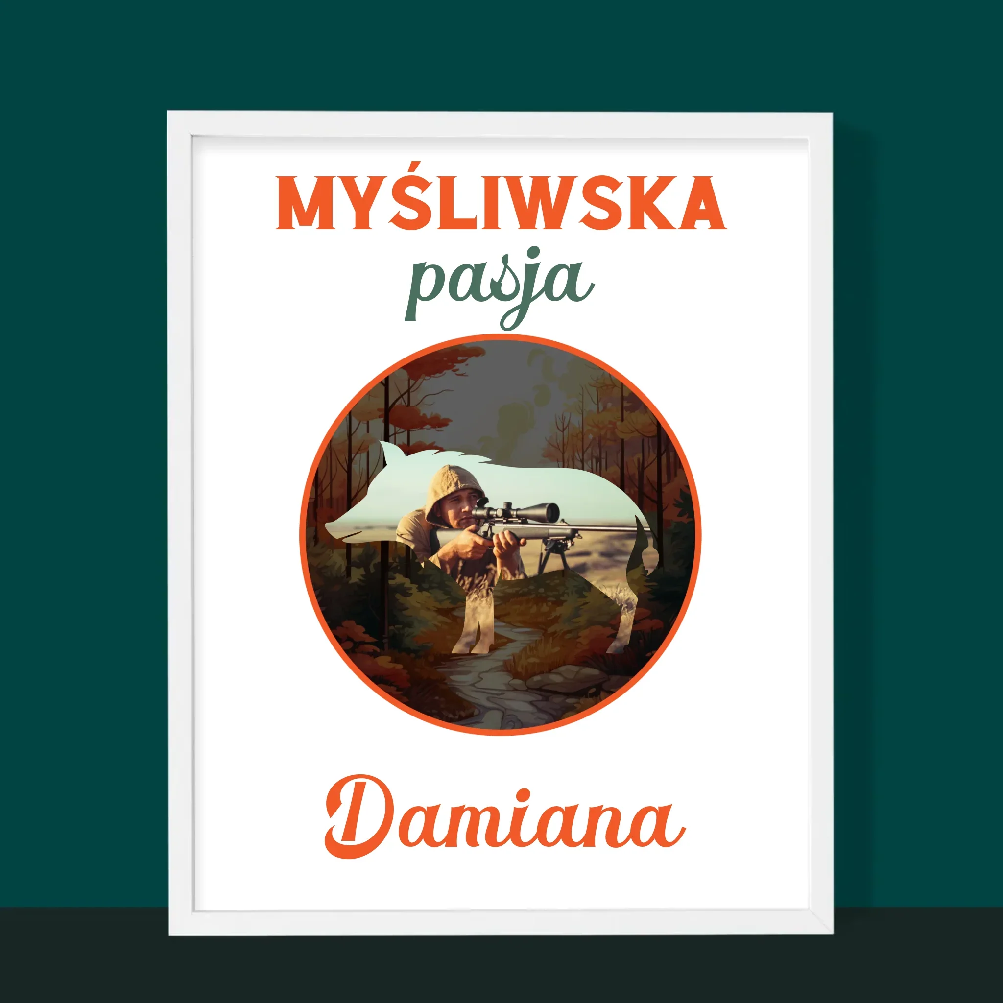 Zdjęcie I Podpis: Myśliwska Pasja - Wydruk Obramowany - Image 6