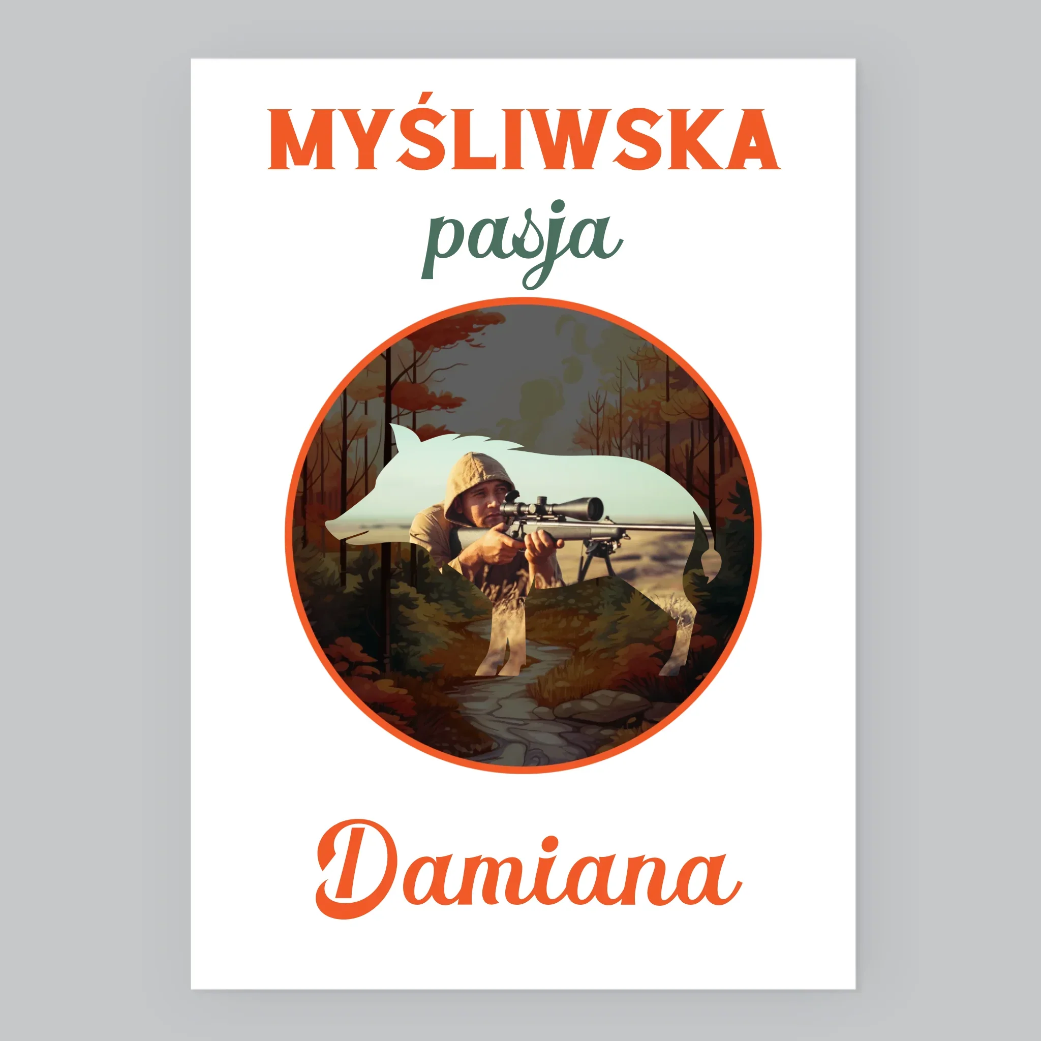 Zdjęcie I Podpis: Myśliwska Pasja - Wydruk Obramowany - Image 8