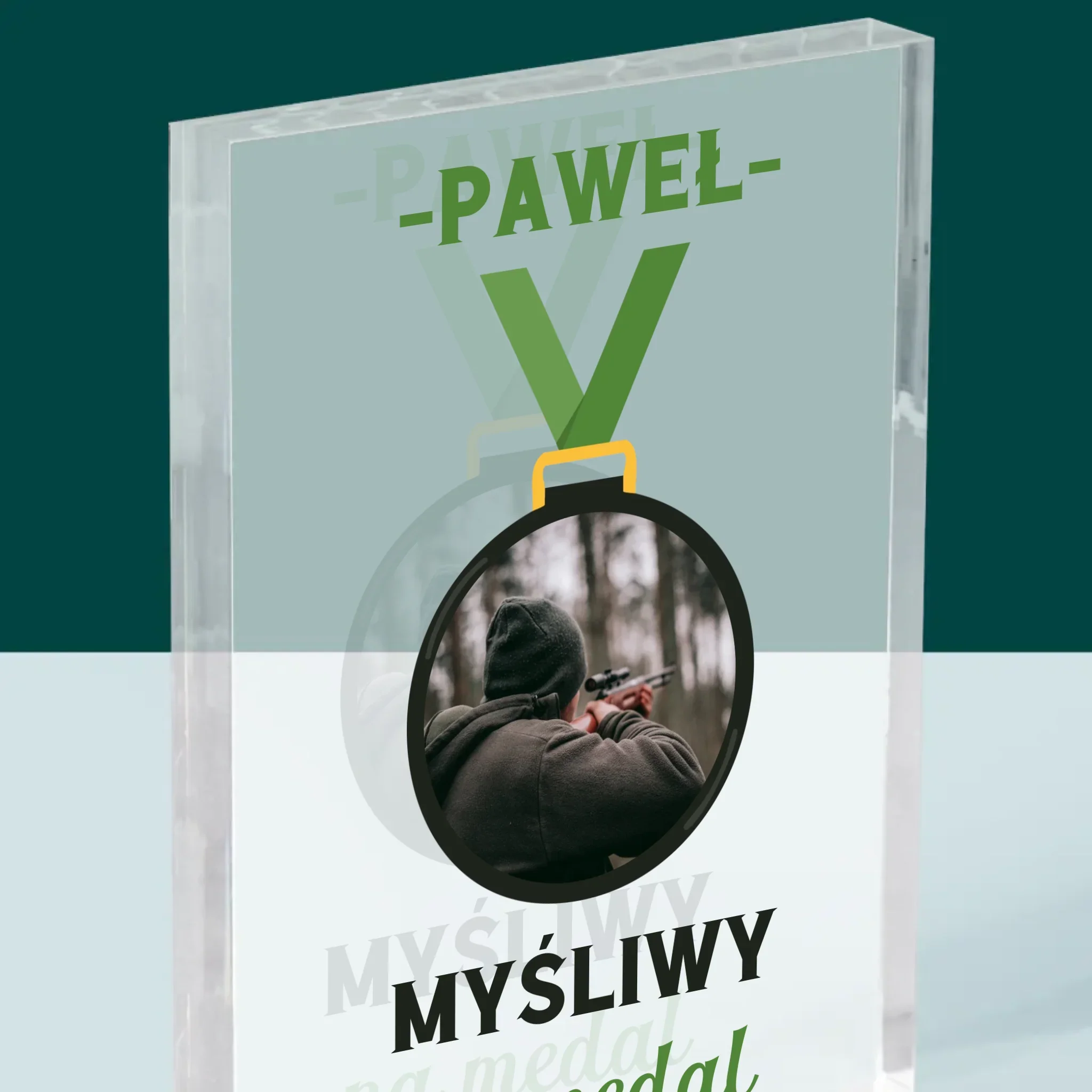 Zdjęcie I Podpis: Myśliwy Na Medal - Blok Akrylowy z Nadrukiem - Image 2