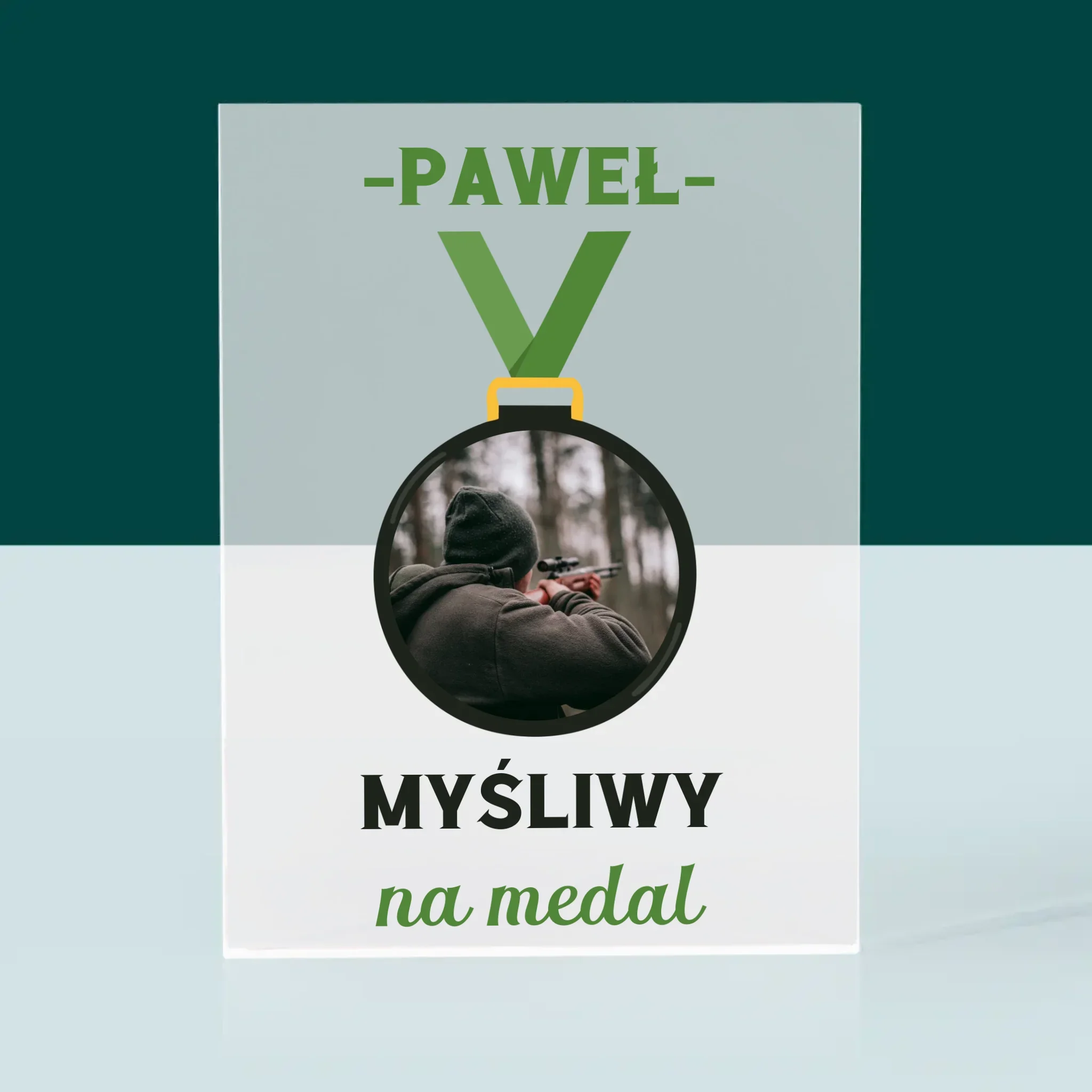 Zdjęcie I Podpis: Myśliwy Na Medal - Blok Akrylowy z Nadrukiem - Image 3