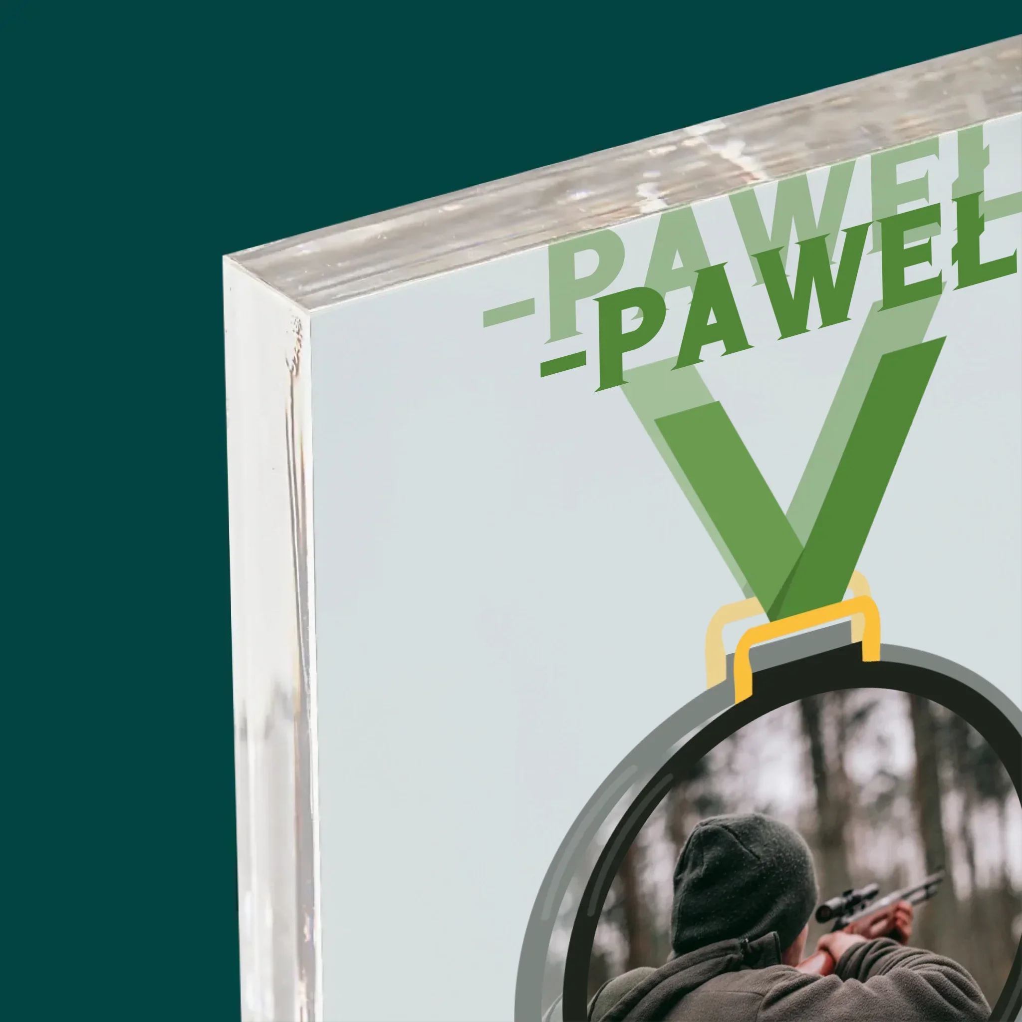 Zdjęcie I Podpis: Myśliwy Na Medal - Blok Akrylowy z Nadrukiem - Image 4