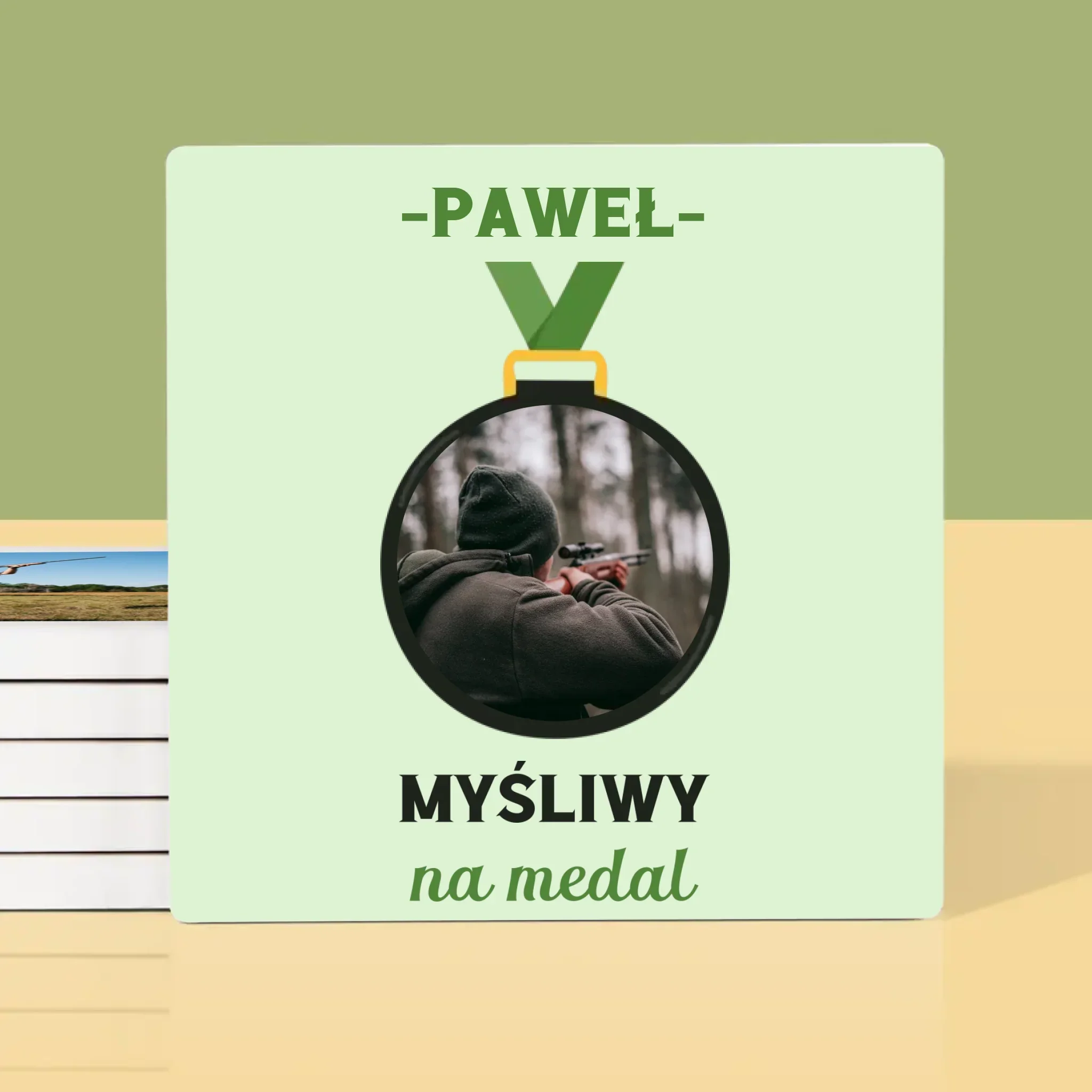 Zdjęcie I Podpis: Myśliwy Na Medal - Podkładki Pod Kubki - Image 2