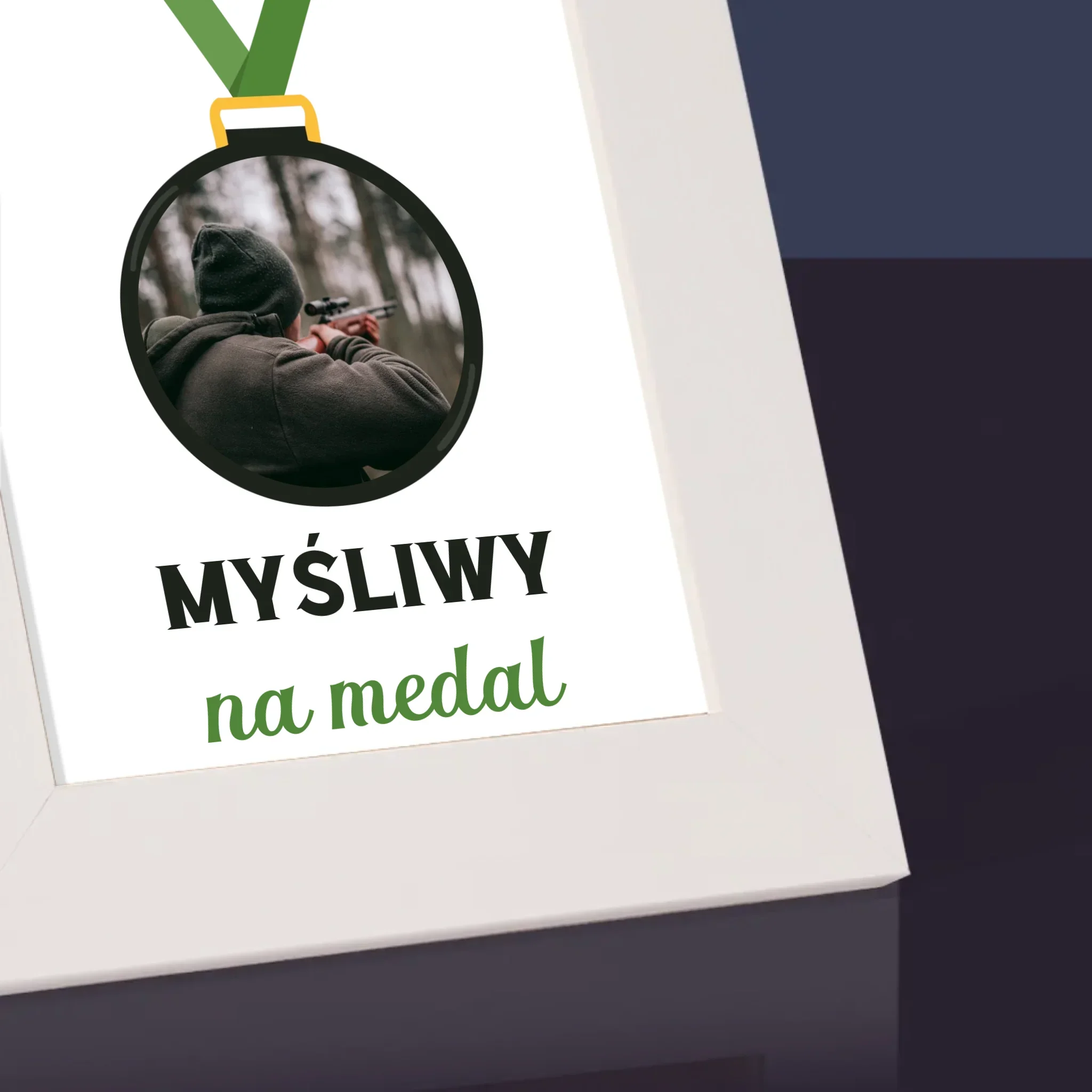Zdjęcie I Podpis: Myśliwy Na Medal - Ramka Na Zdjęcie - Image 3