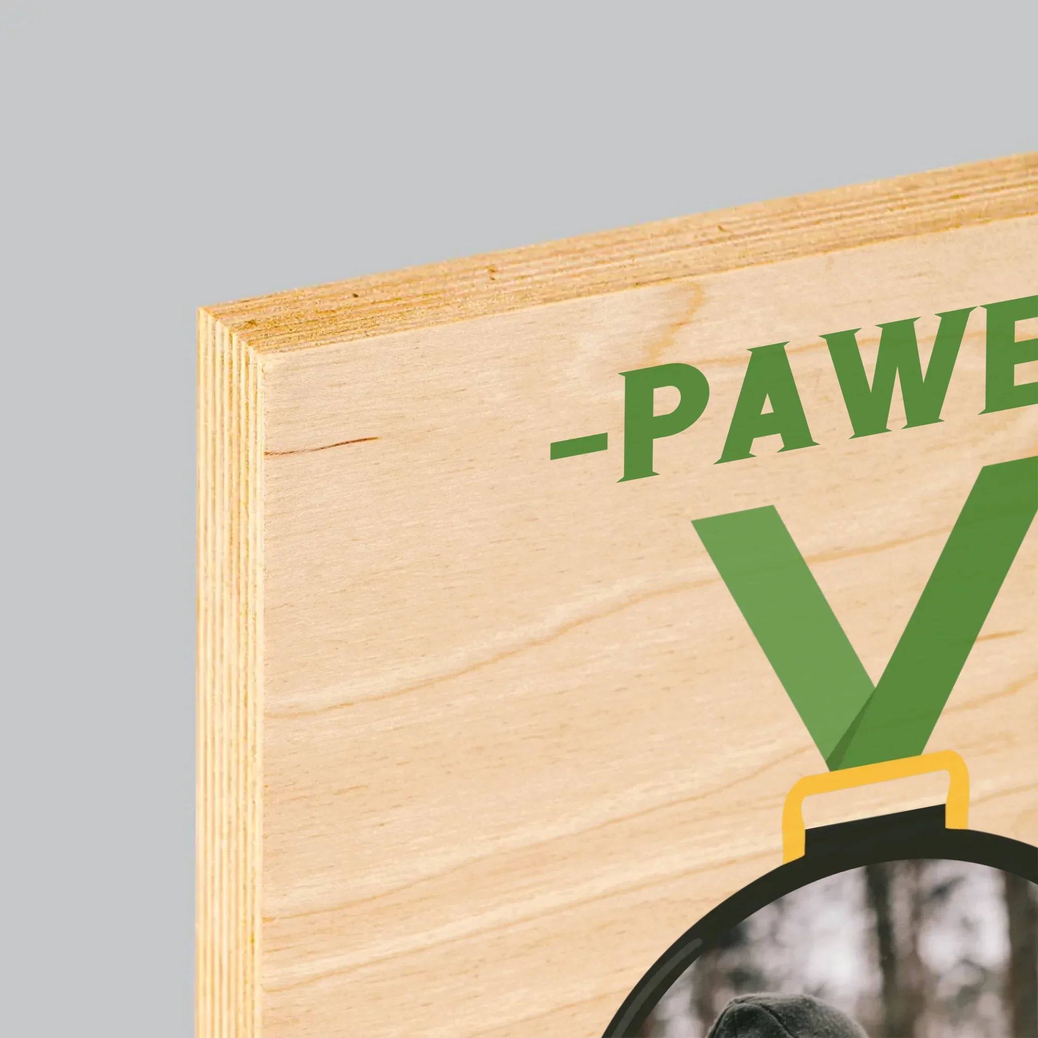 Zdjęcie I Podpis: Myśliwy Na Medal - Wydruk Na Drewnie - Image 4